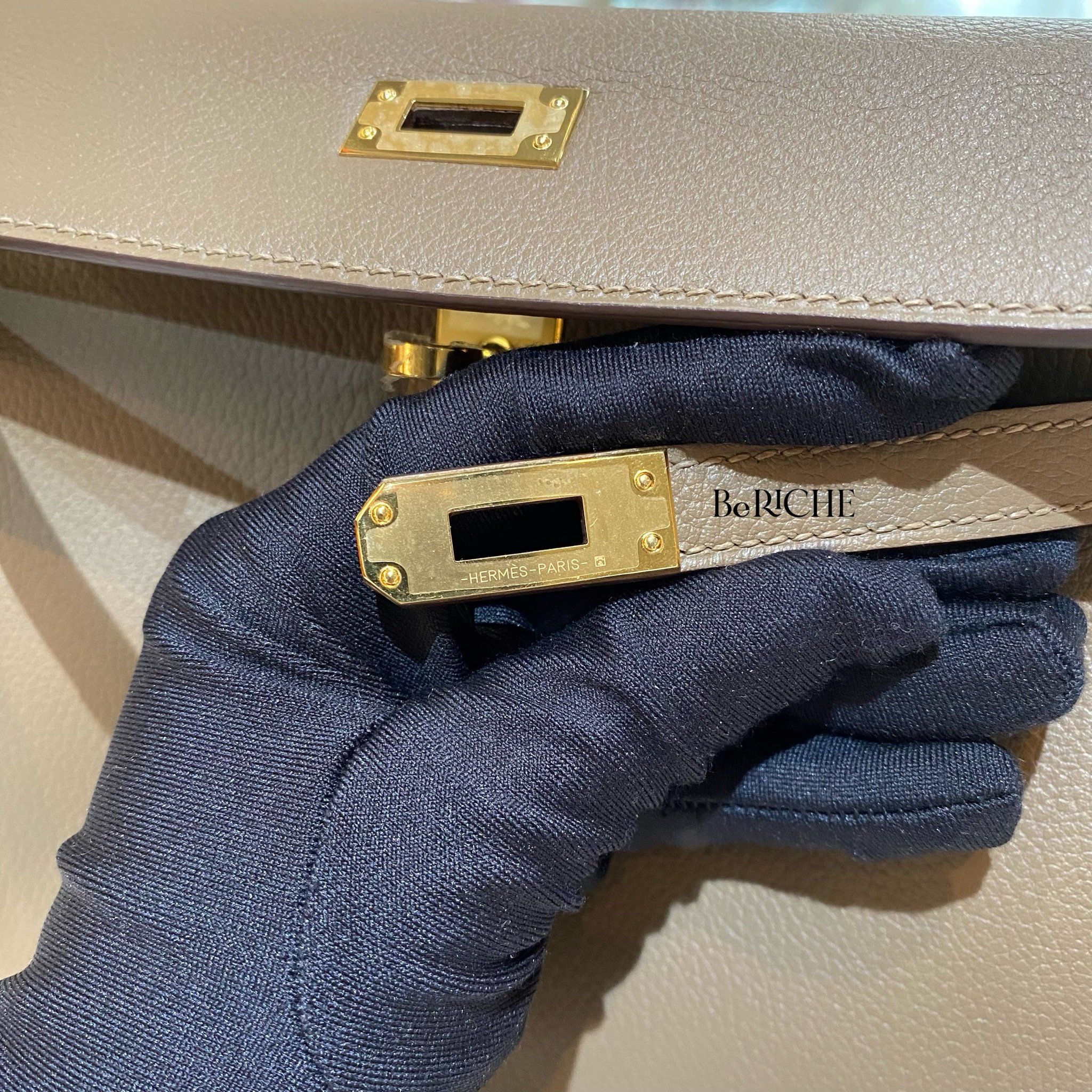Kelly Danse Bag Evercolor Leather Beige De Weimar GHW