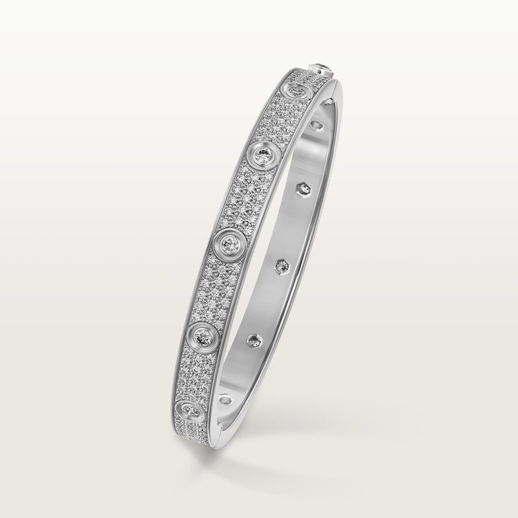 Cartier love bracelet, diamonds