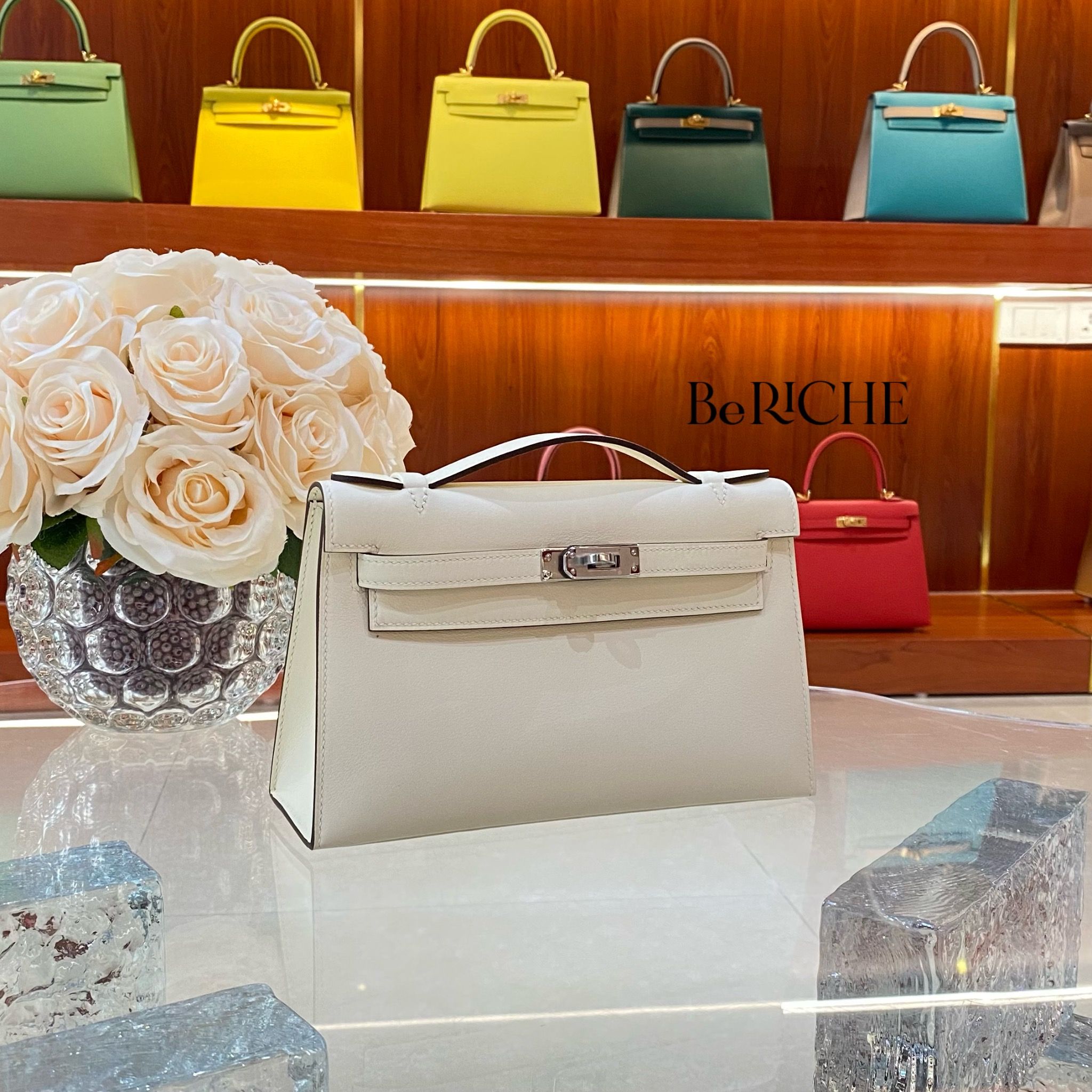 Kelly Pochette KP22 Swift Leather Nata PHW