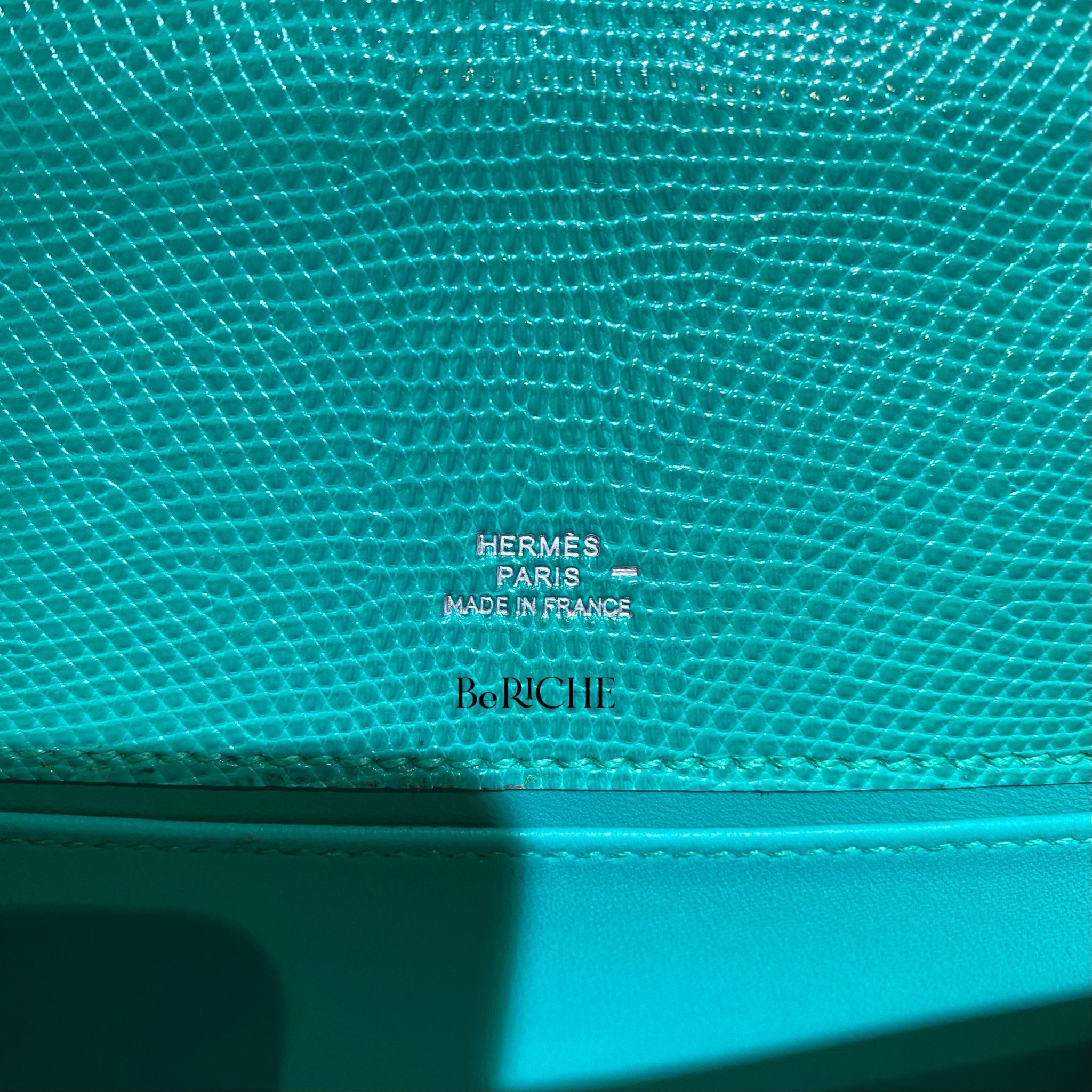 Kelly Pochette KP22 Lizard Menthe PHW