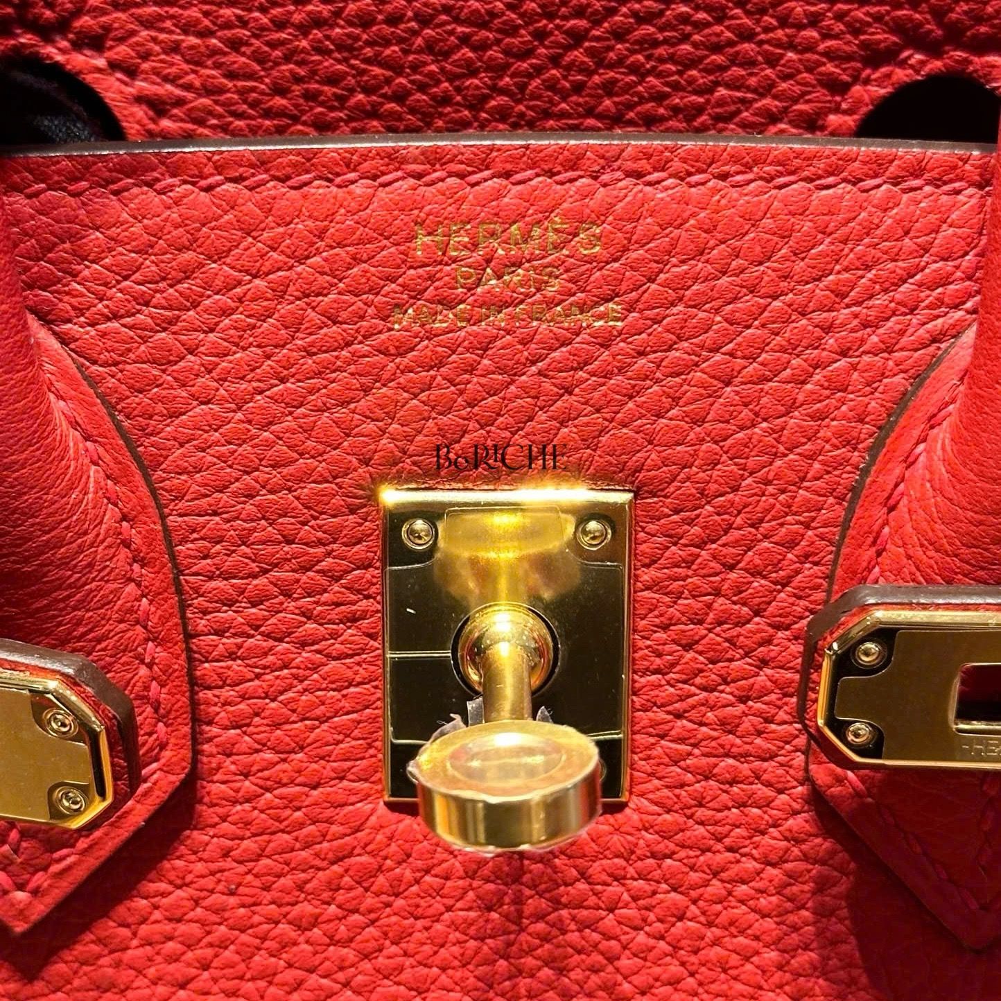 Birkin B25 Togo Rouge de coeur GHW