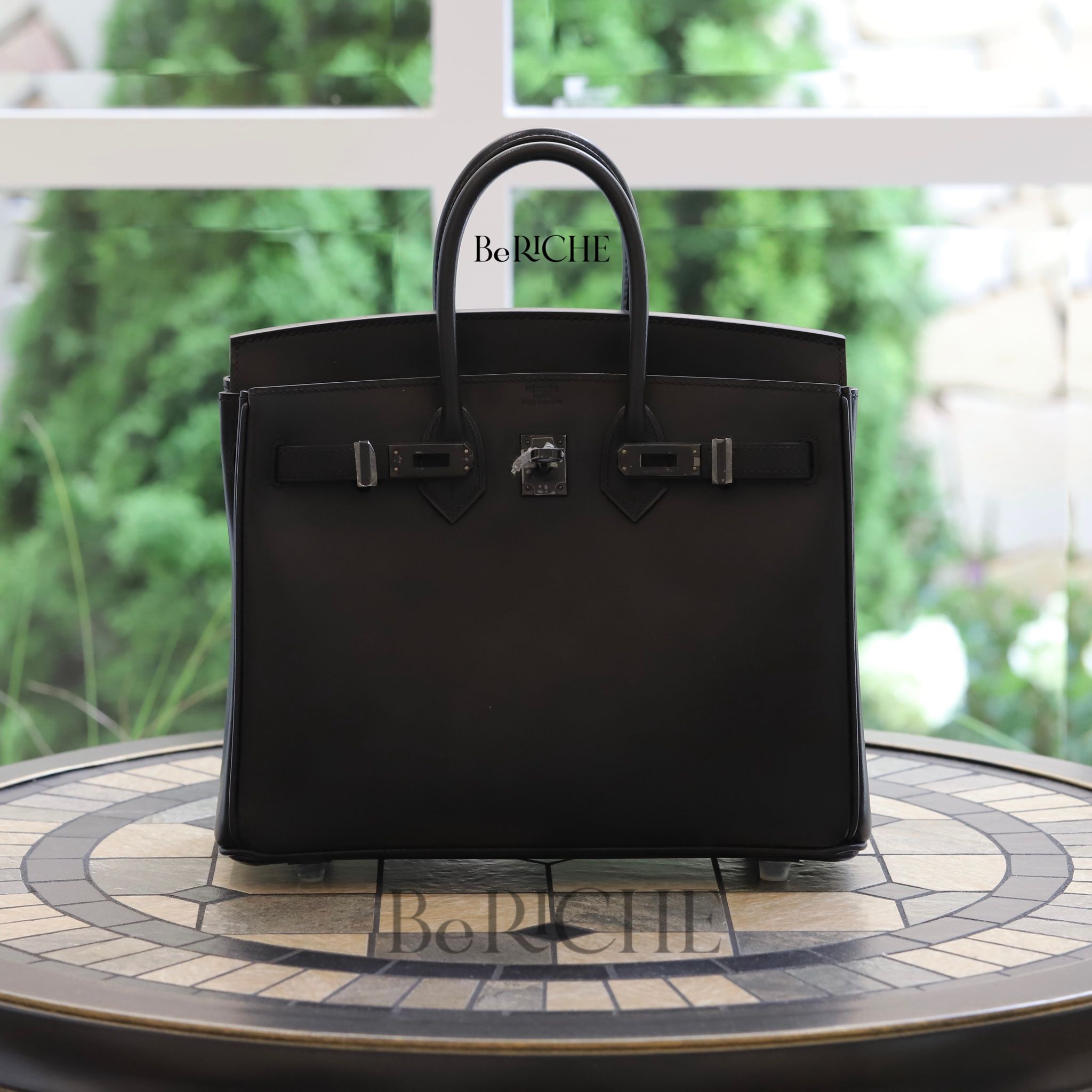 Birkin B25 Boxcalf Soblack