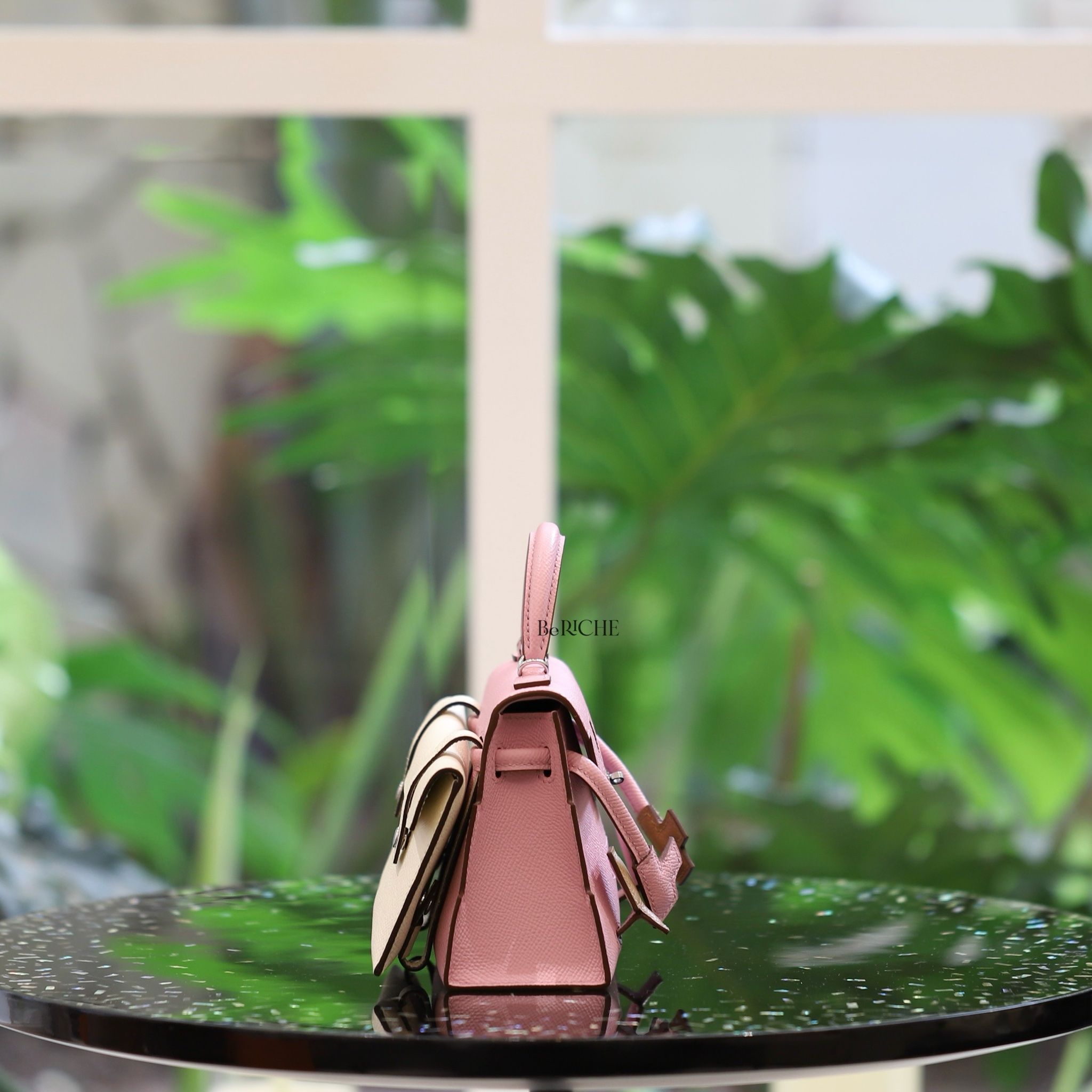 Kelly Dole Picto Mauve sylvestre/Chai/Lime/Nata Epsom leather PHW
