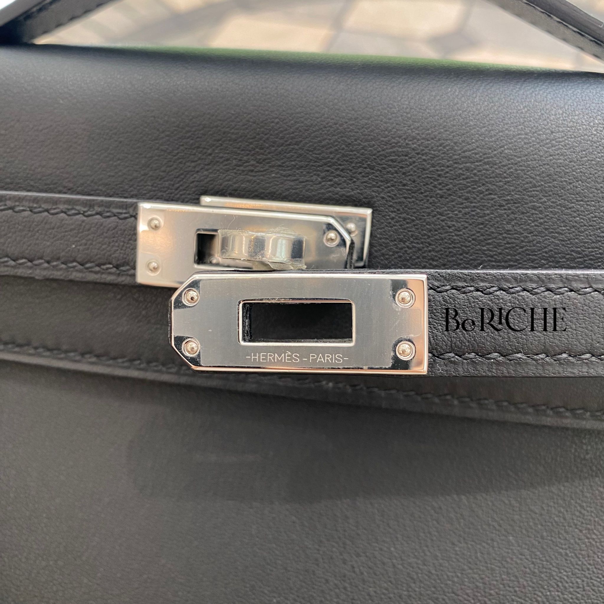 Kelly Pochette KP22 Swift Leather Black PHW