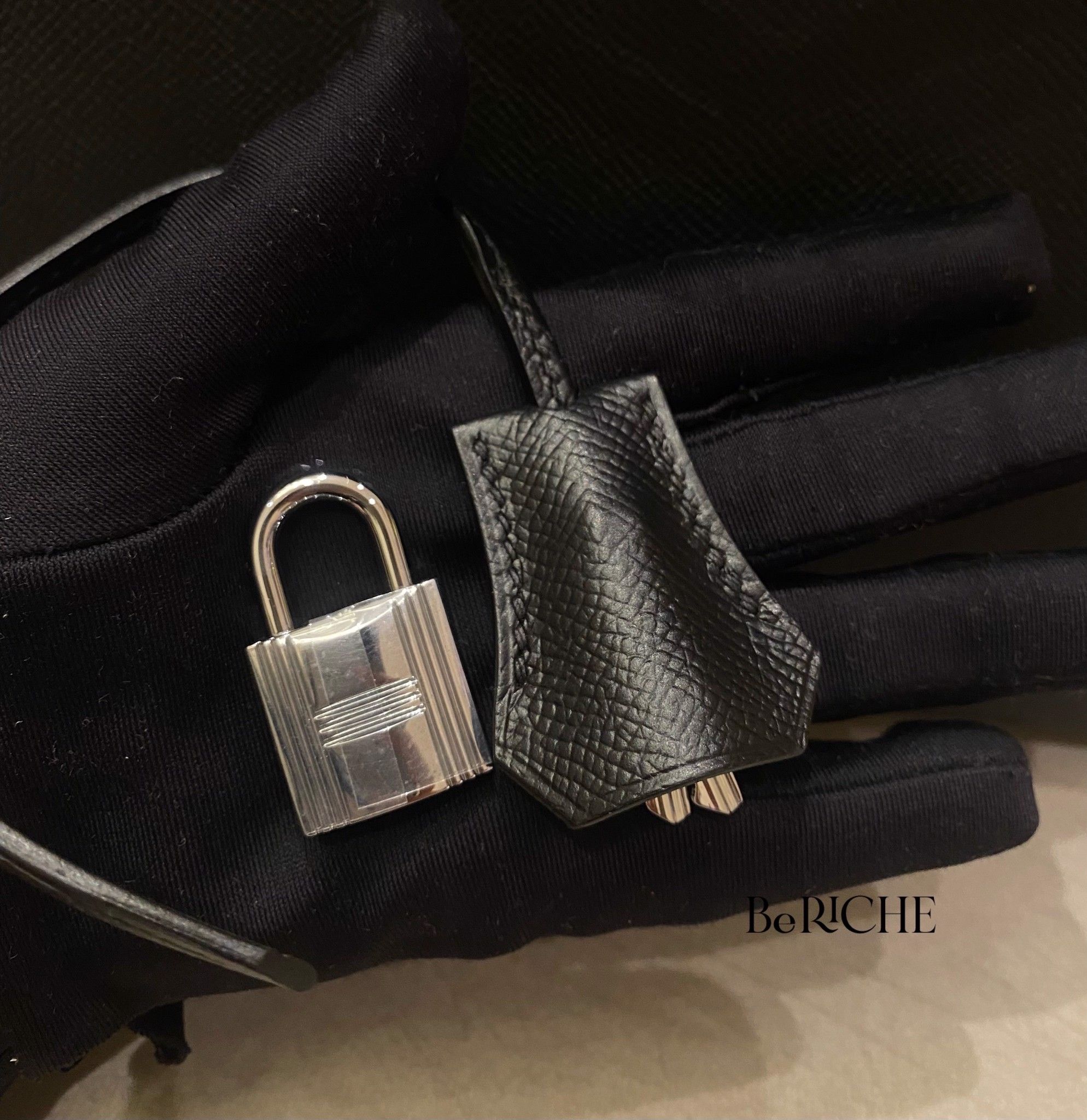 Kelly K25 Epsom Noir Black PHW