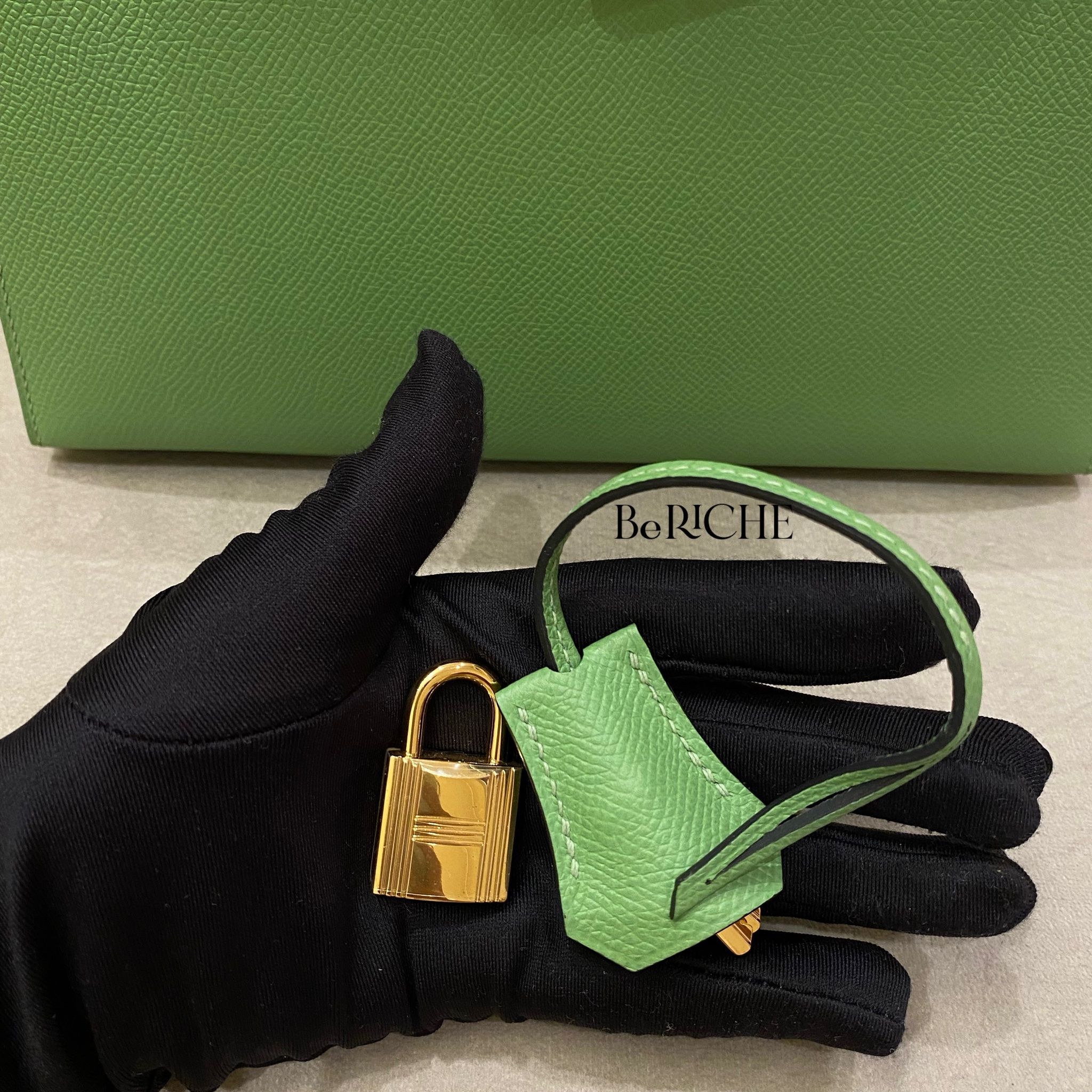 Kelly K25 Epsom Vert Criquet GHW