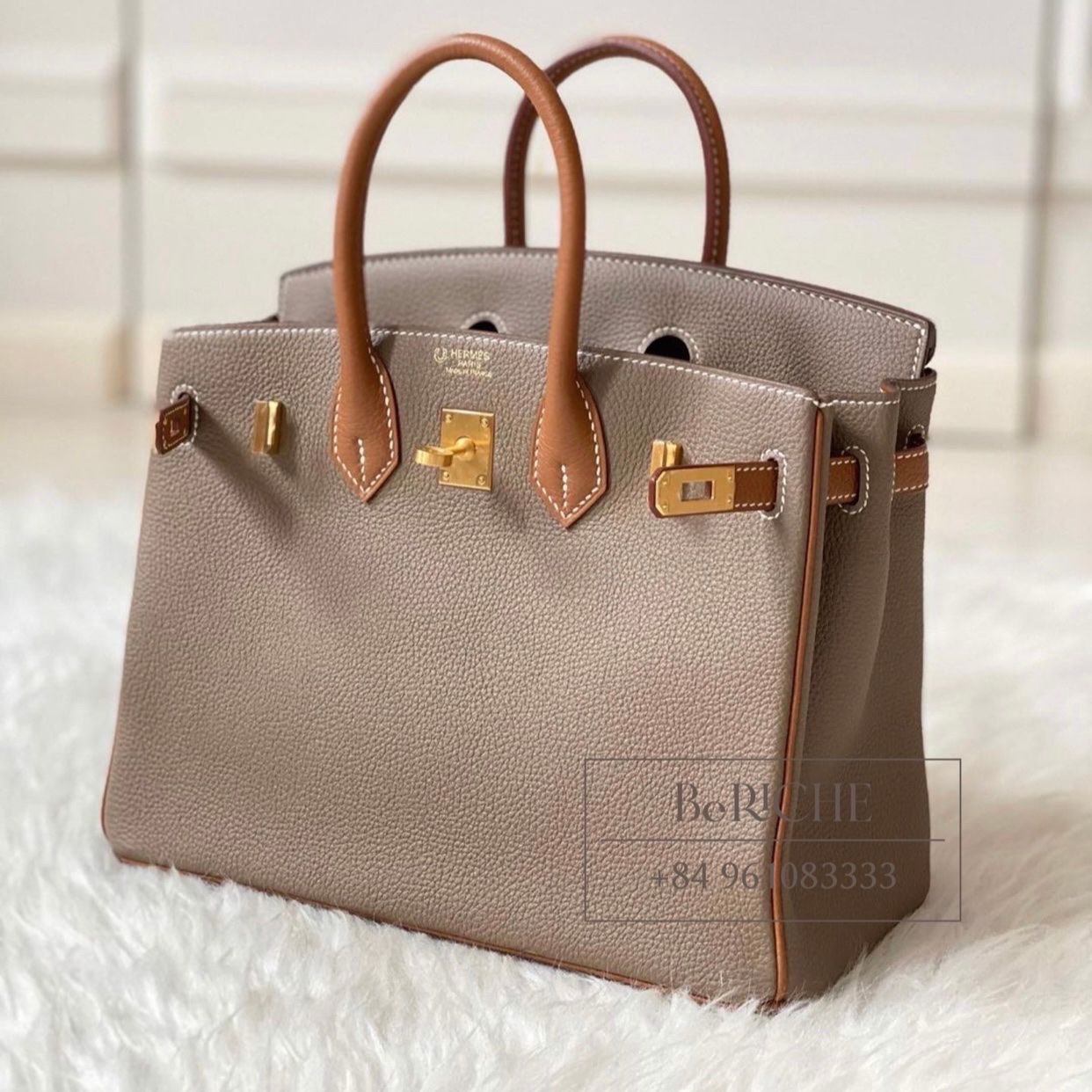 Birkin B25 Togo Bicolor GHW