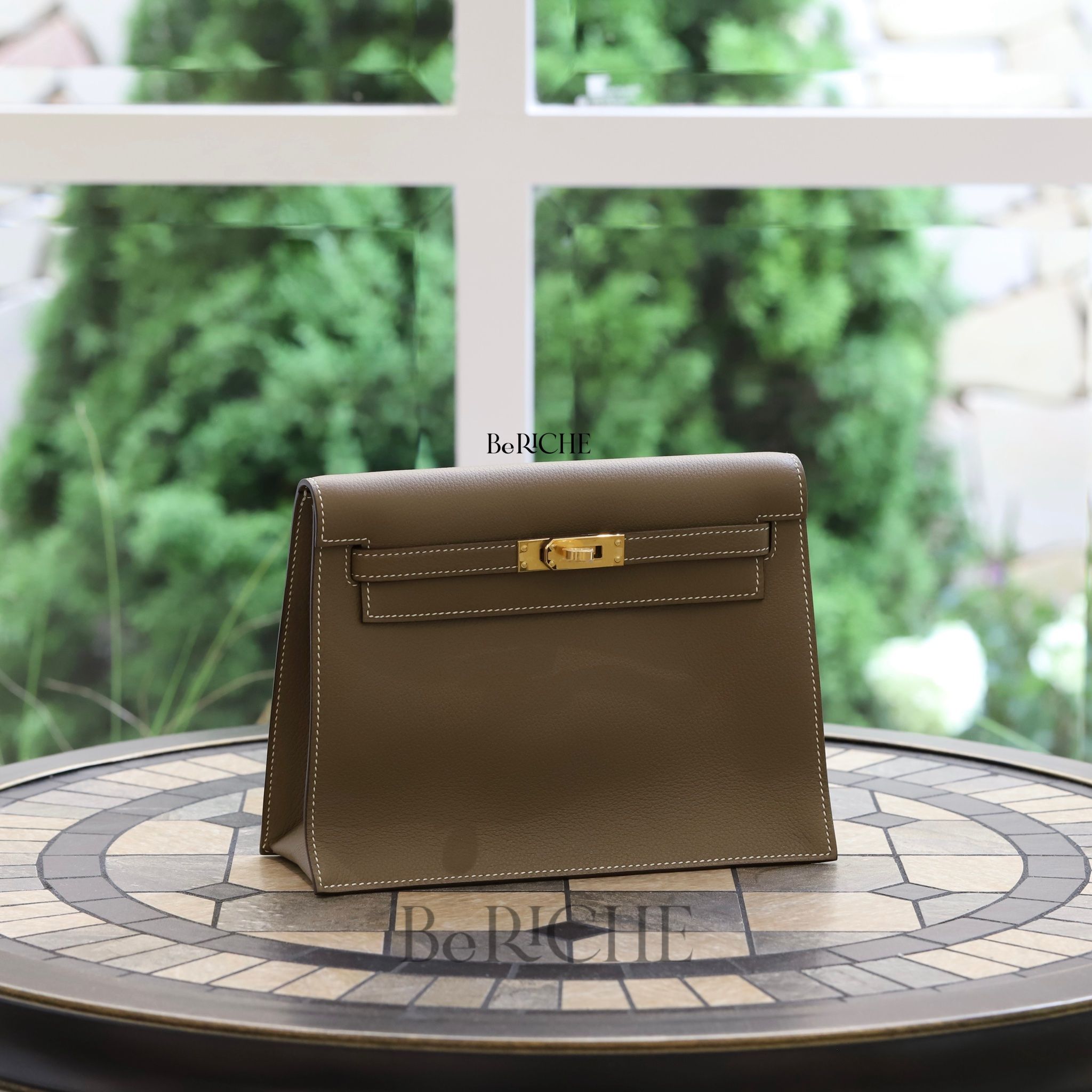 Kelly Danse Bag Evercolor Leather Etoup GHW