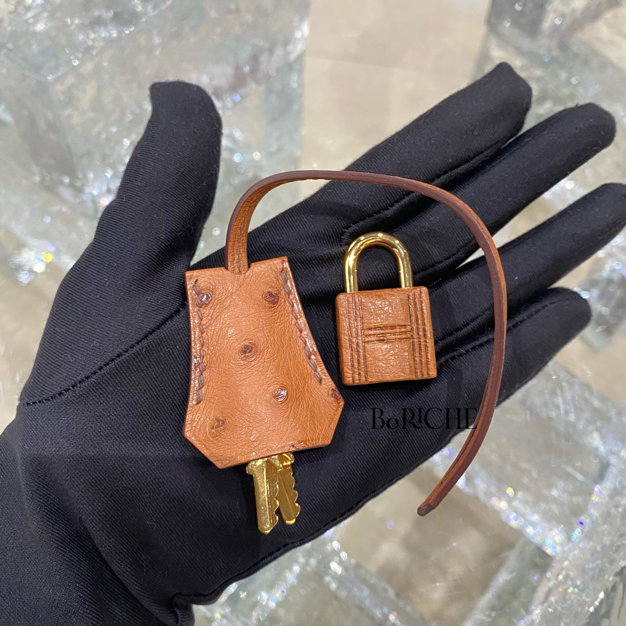 Birkin B25 Ostrich Cognac GHW