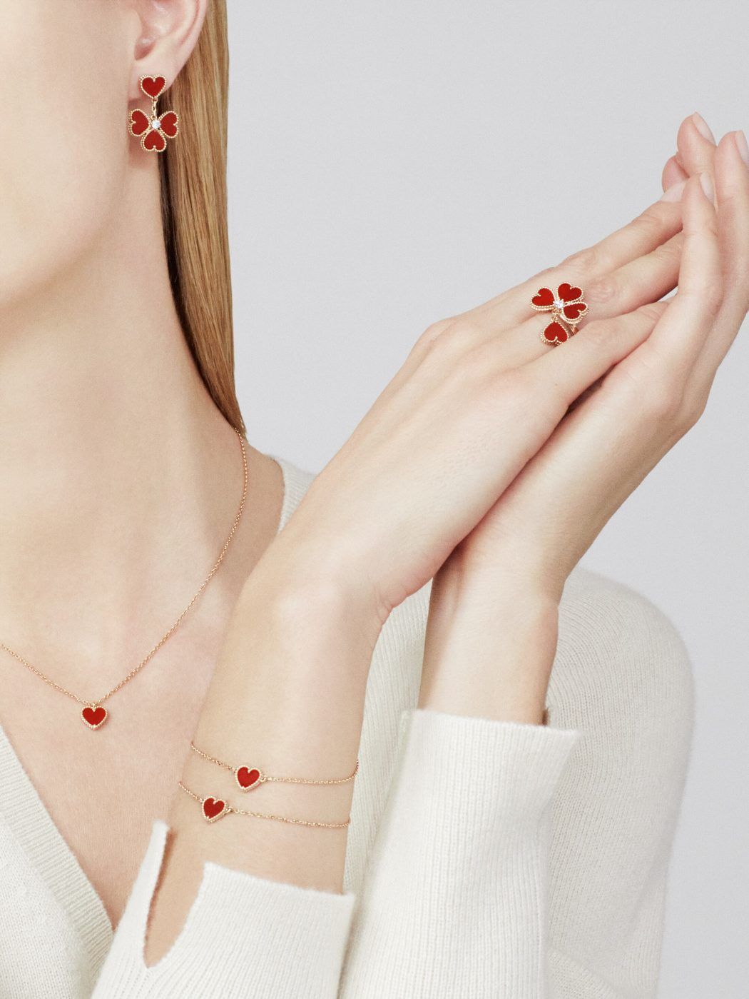 VCA Sweet Alhambra effeuillage earrings