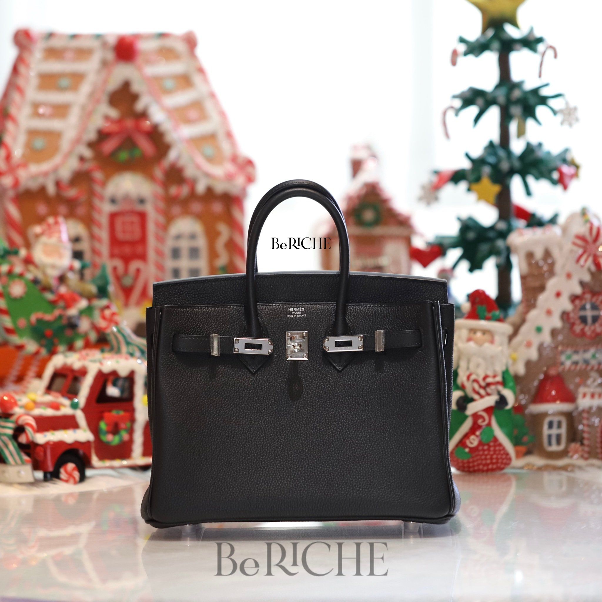 Birkin B25 Togo Noir Black PHW