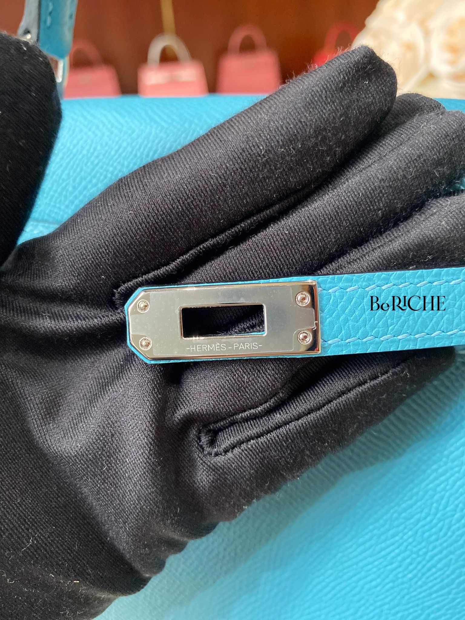 Kelly K25 Epsom Bleu Du Nord PHW
