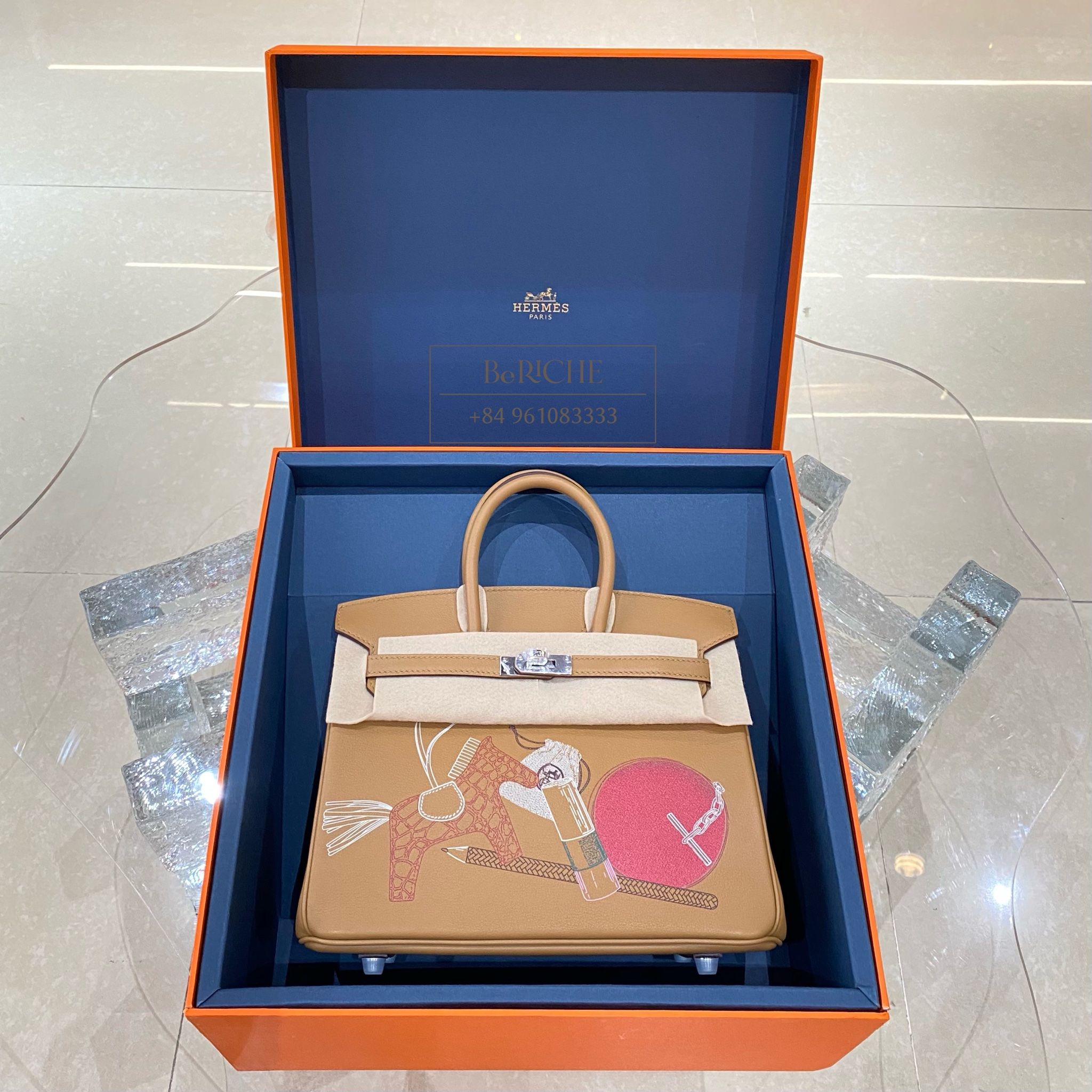 Birkin B25 Biscuit In & Out Limited Edition Swift PHW