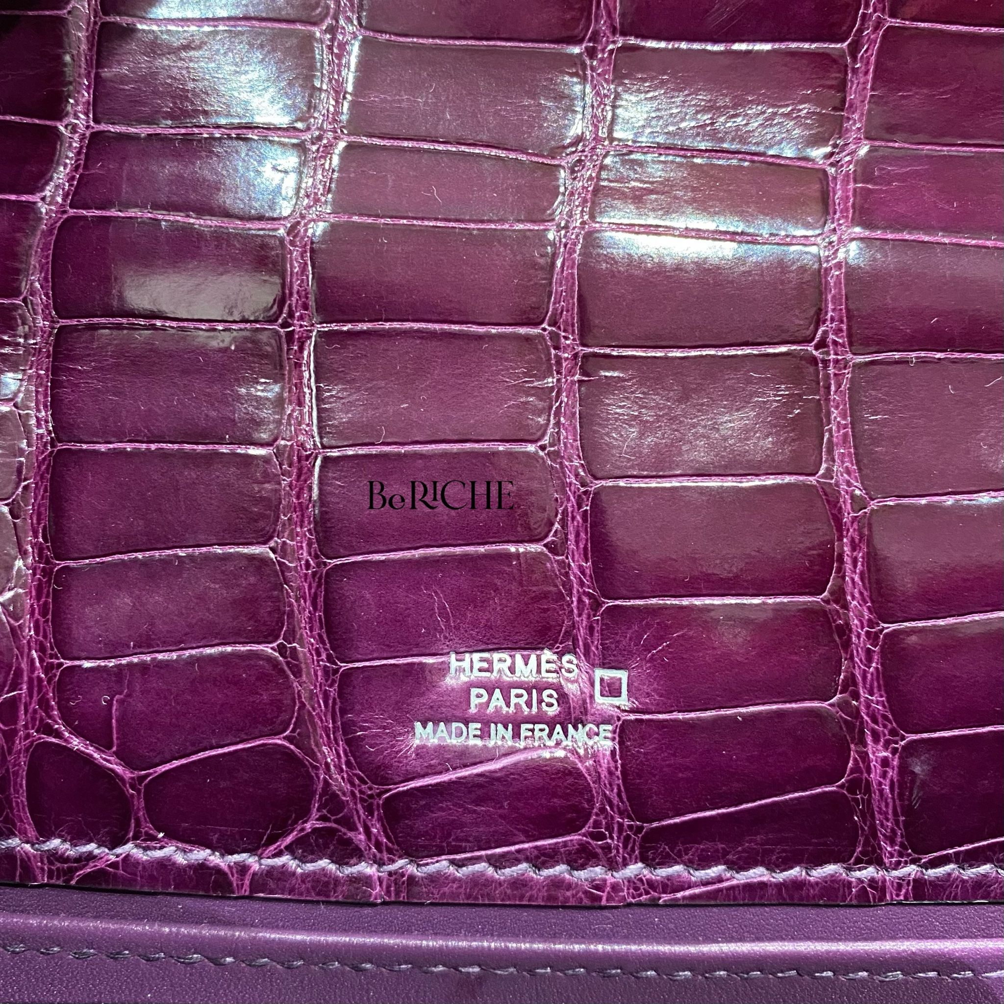Kelly Pochette KP22 Crocodile Amethyst PHW