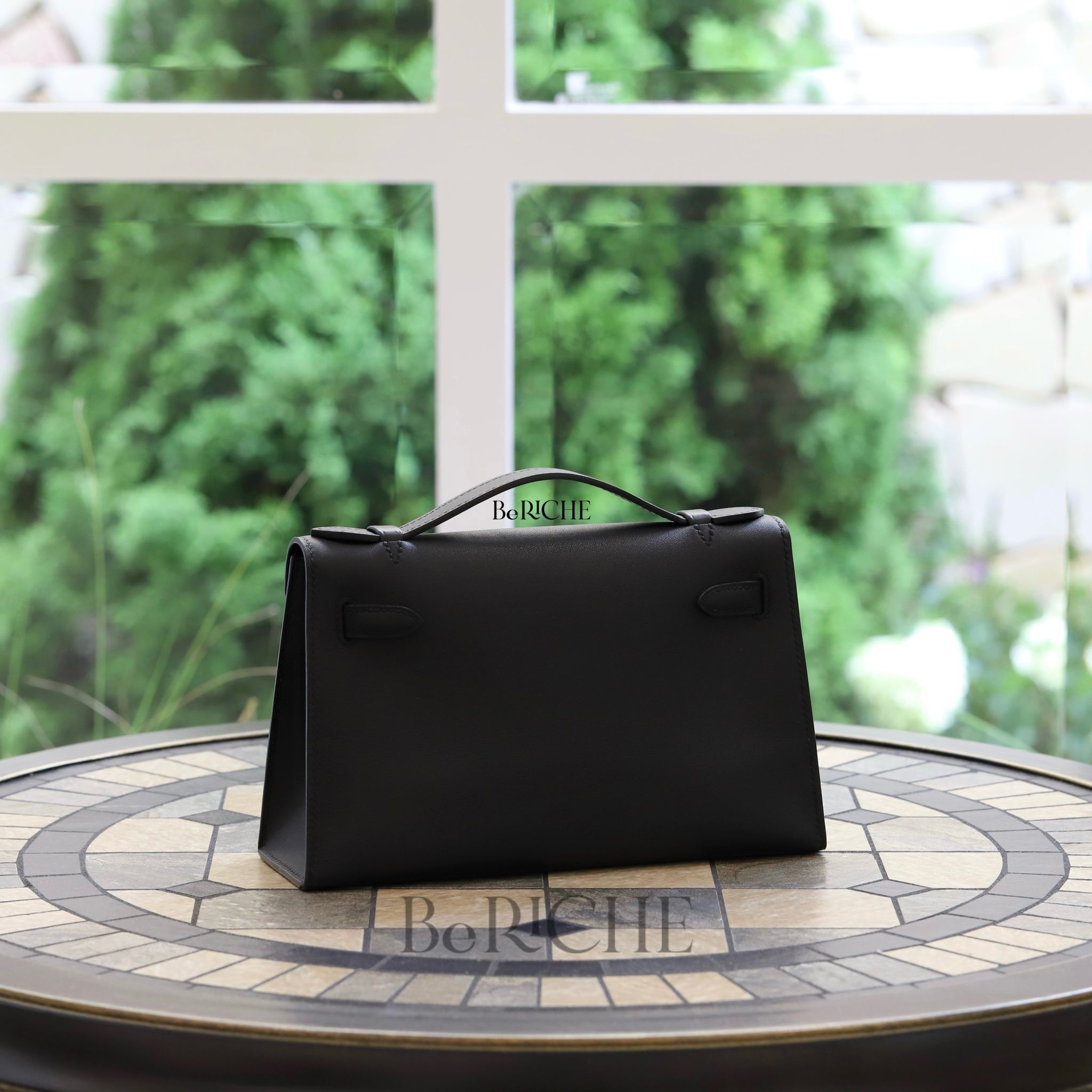 Kelly Pochette KP22 Swift Leather Black PHW