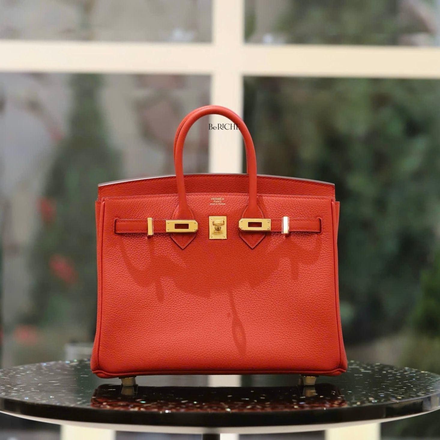 Birkin B25 Togo Rouge de coeur GHW