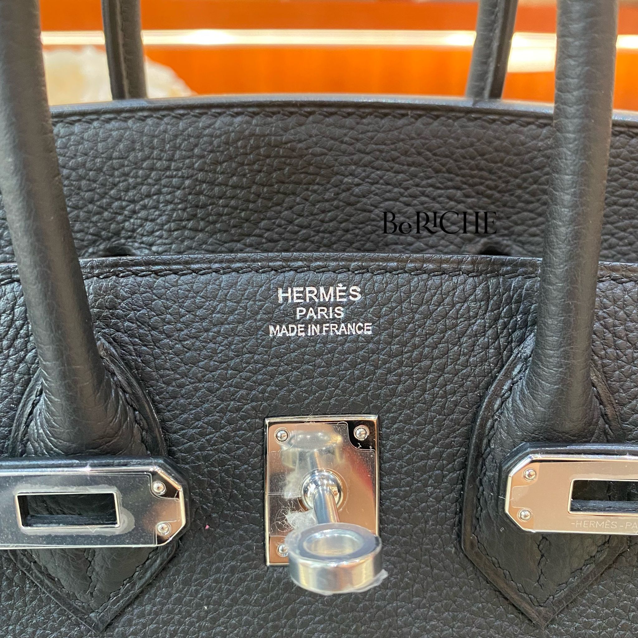 Birkin B25 Togo Noir Black PHW