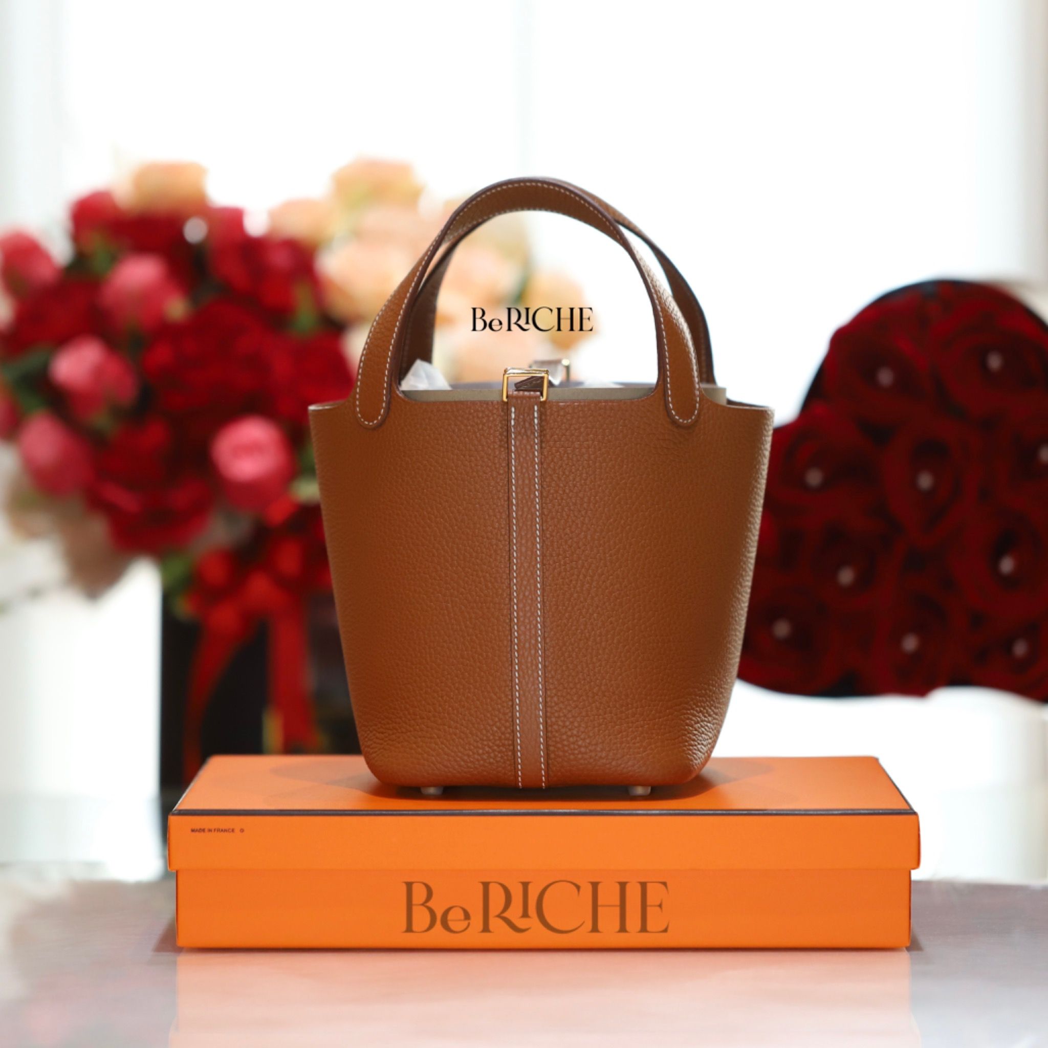 Picotin P18 Clemence Leather Gold GHW