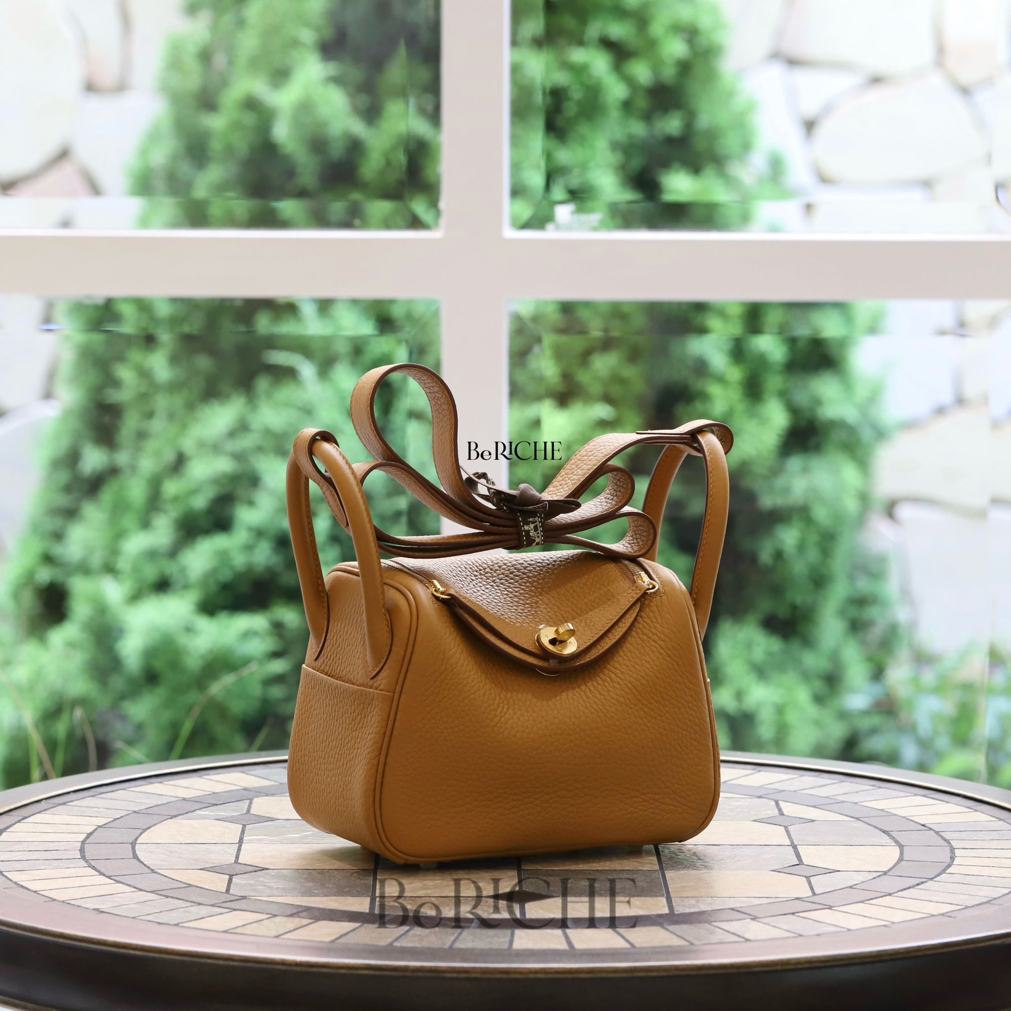 Mini Lindy 20 Clemence Leather Sesame GHW
