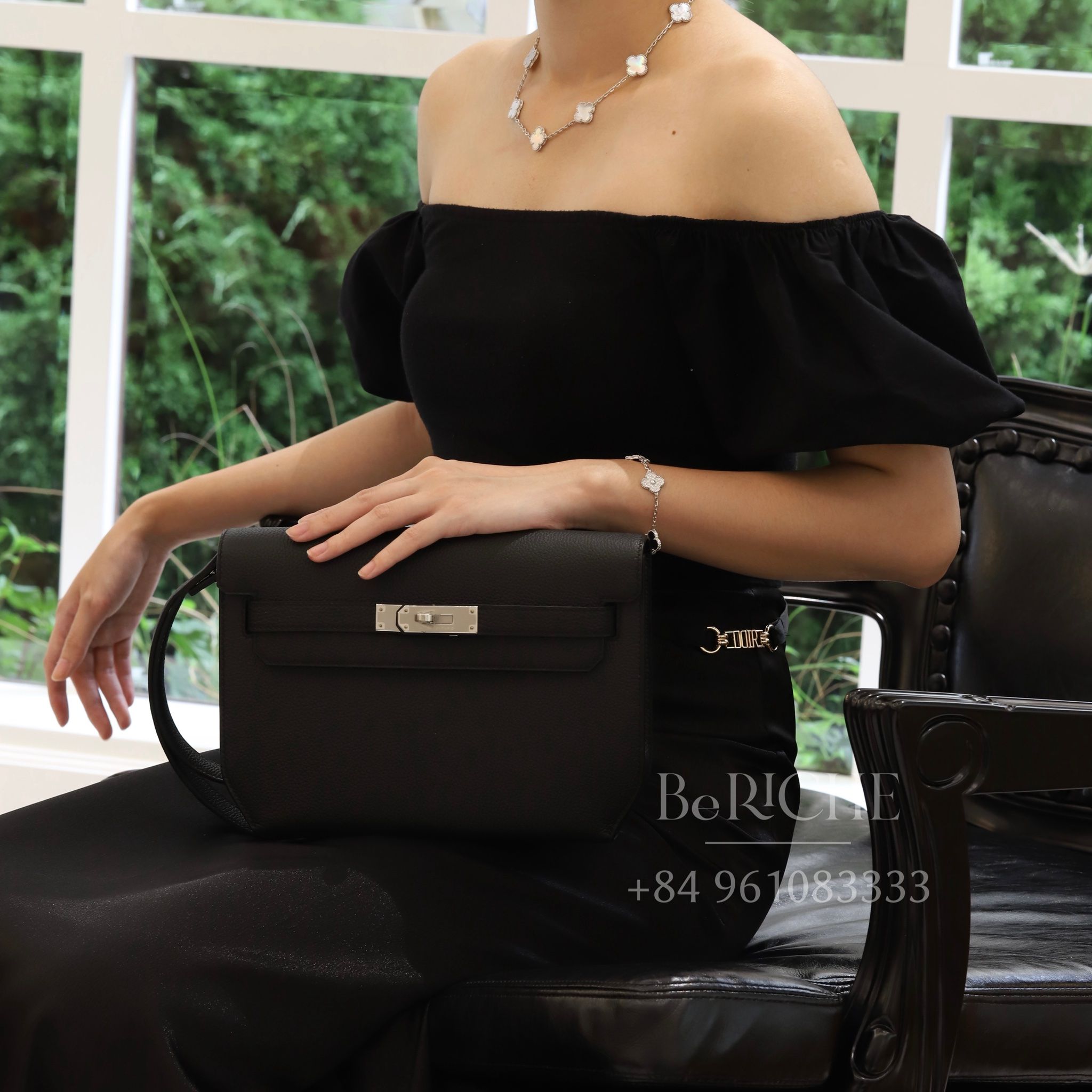 Kelly Depeches 25 Pouch Togo Black PHW