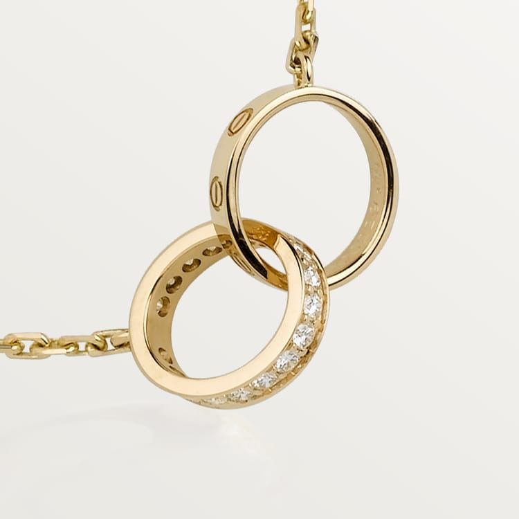 Cartier love necklace, diamonds