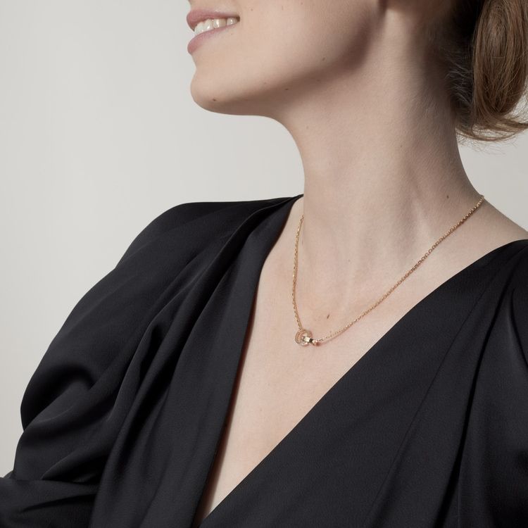 Cartier love necklace, diamonds
