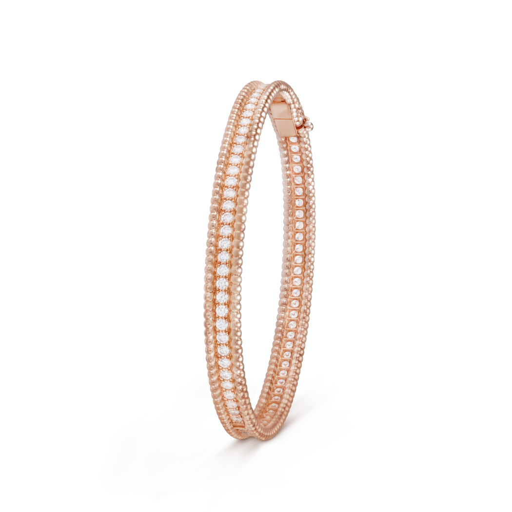 VCA Perlée diamonds bracelet, 1 row, medium model