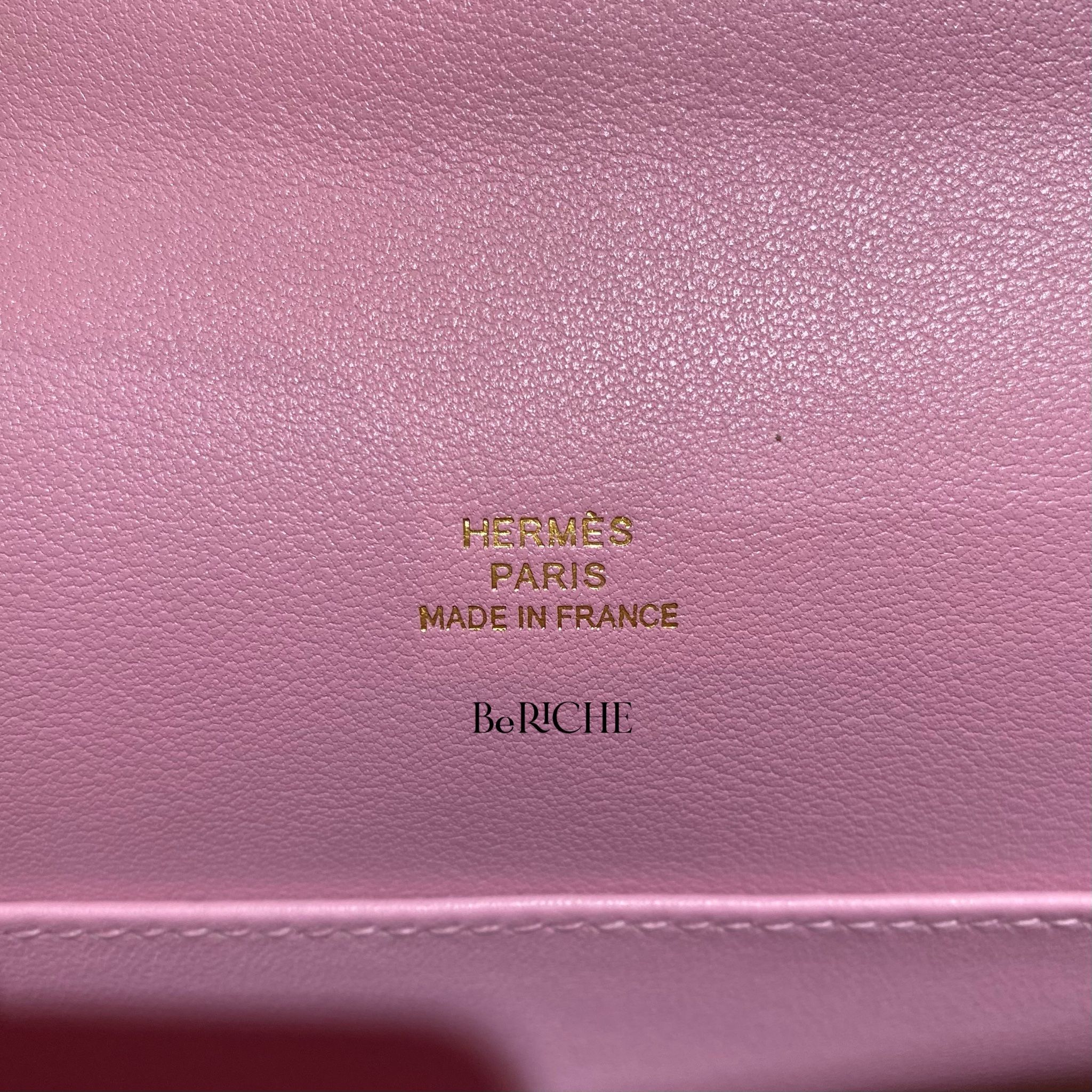 Kelly Pochette KP22 Swift Leather Mauve GHW