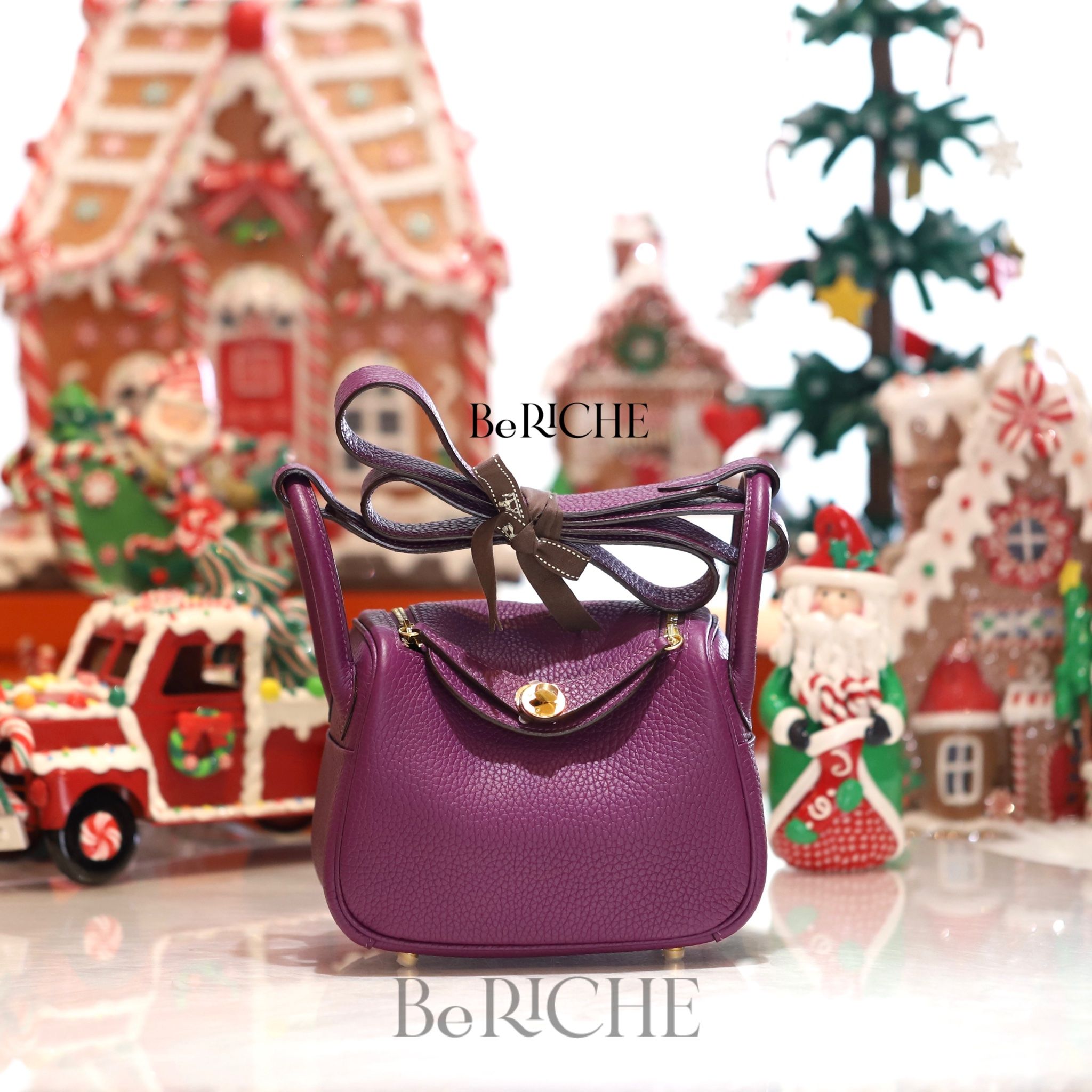 Mini Lindy 20 Clemence Leather Anemone GHW