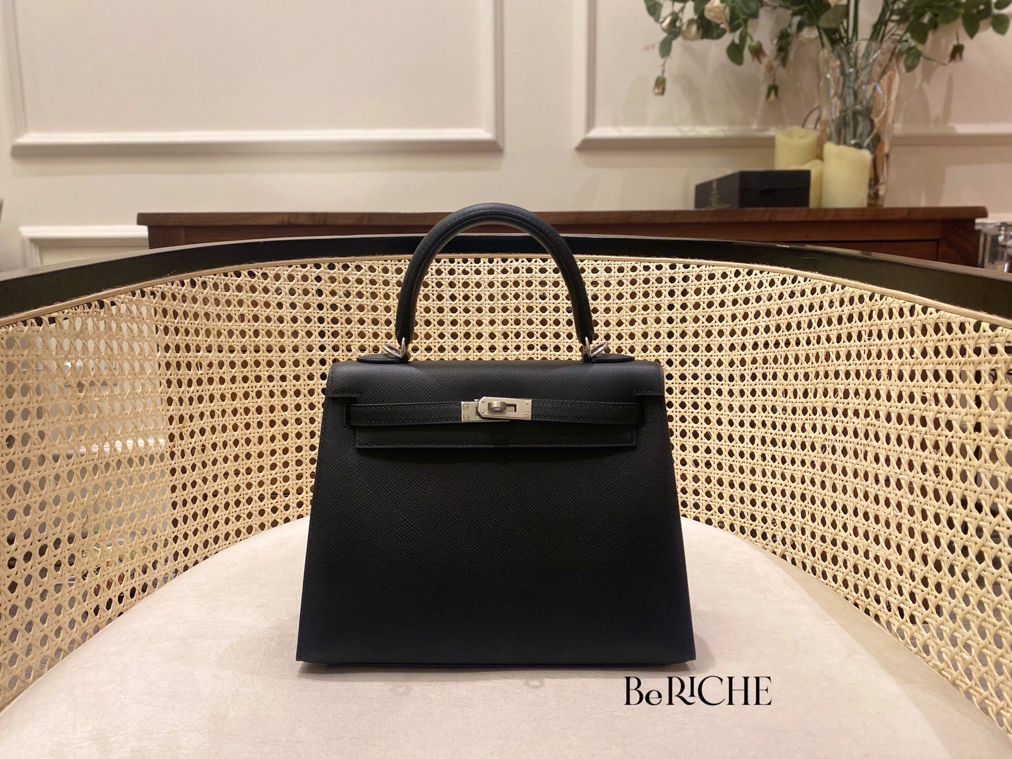 Kelly K25 Epsom Noir Black PHW