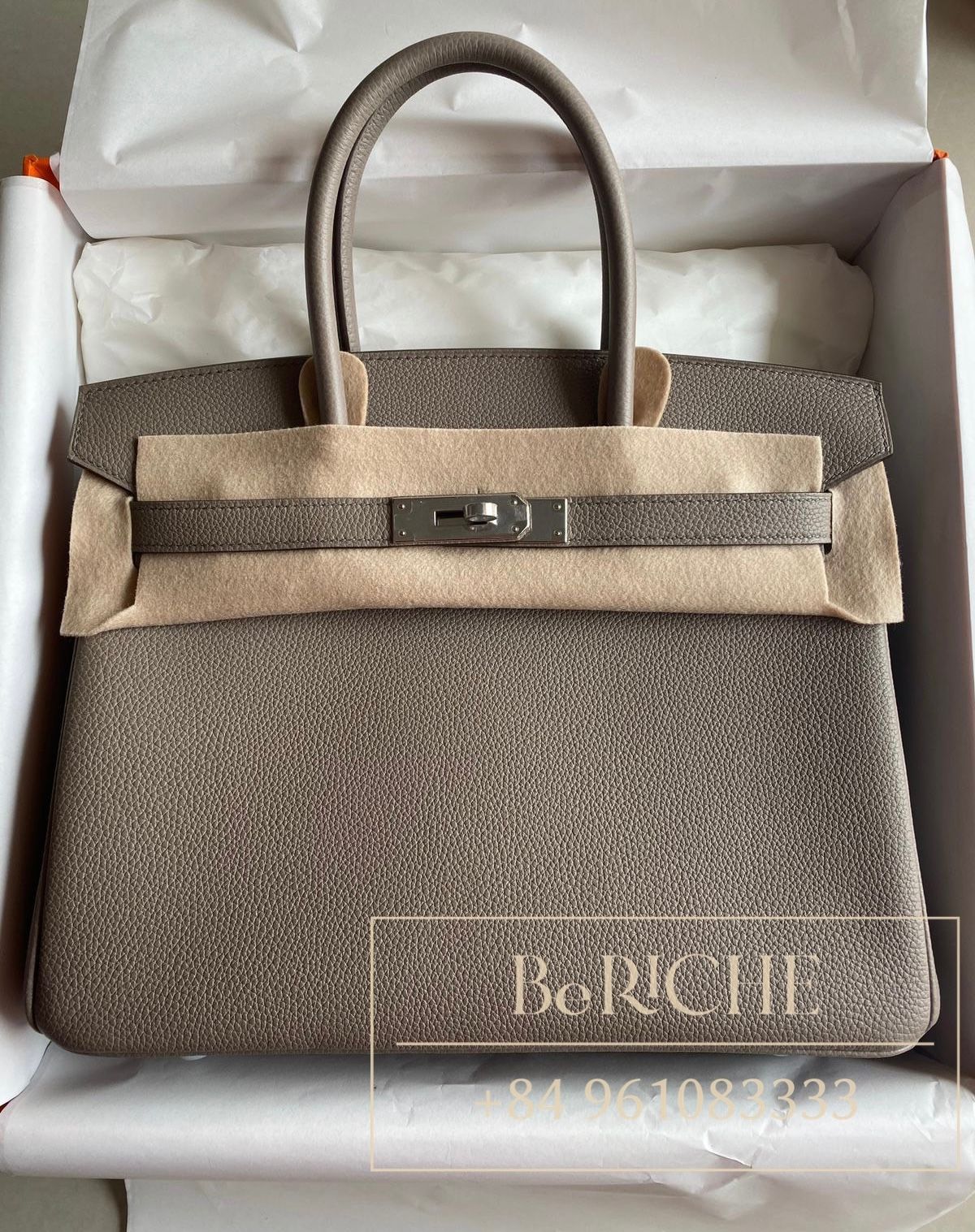 Birkin B30 Togo Gris Asphalt PHW