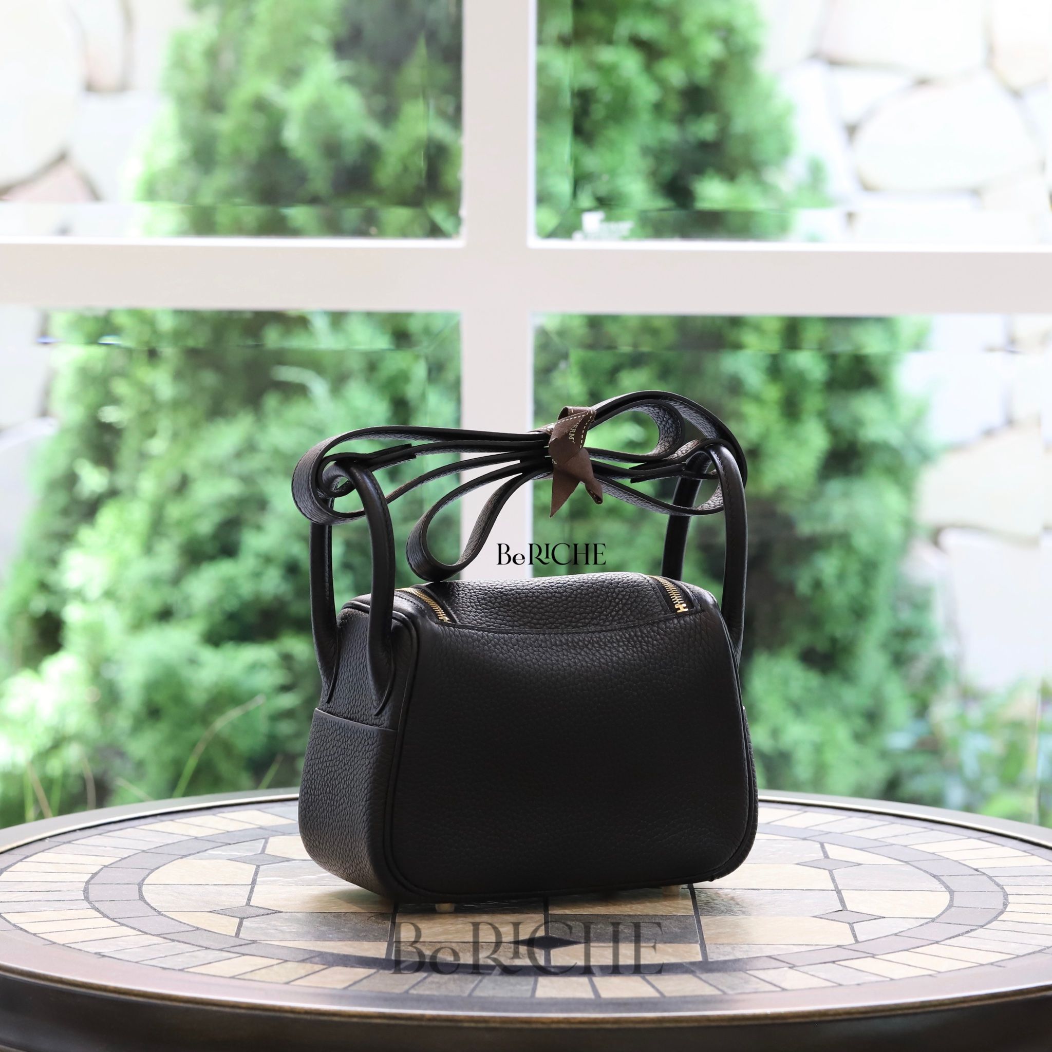 Mini Lindy 20 Clemence Leather Black GHW