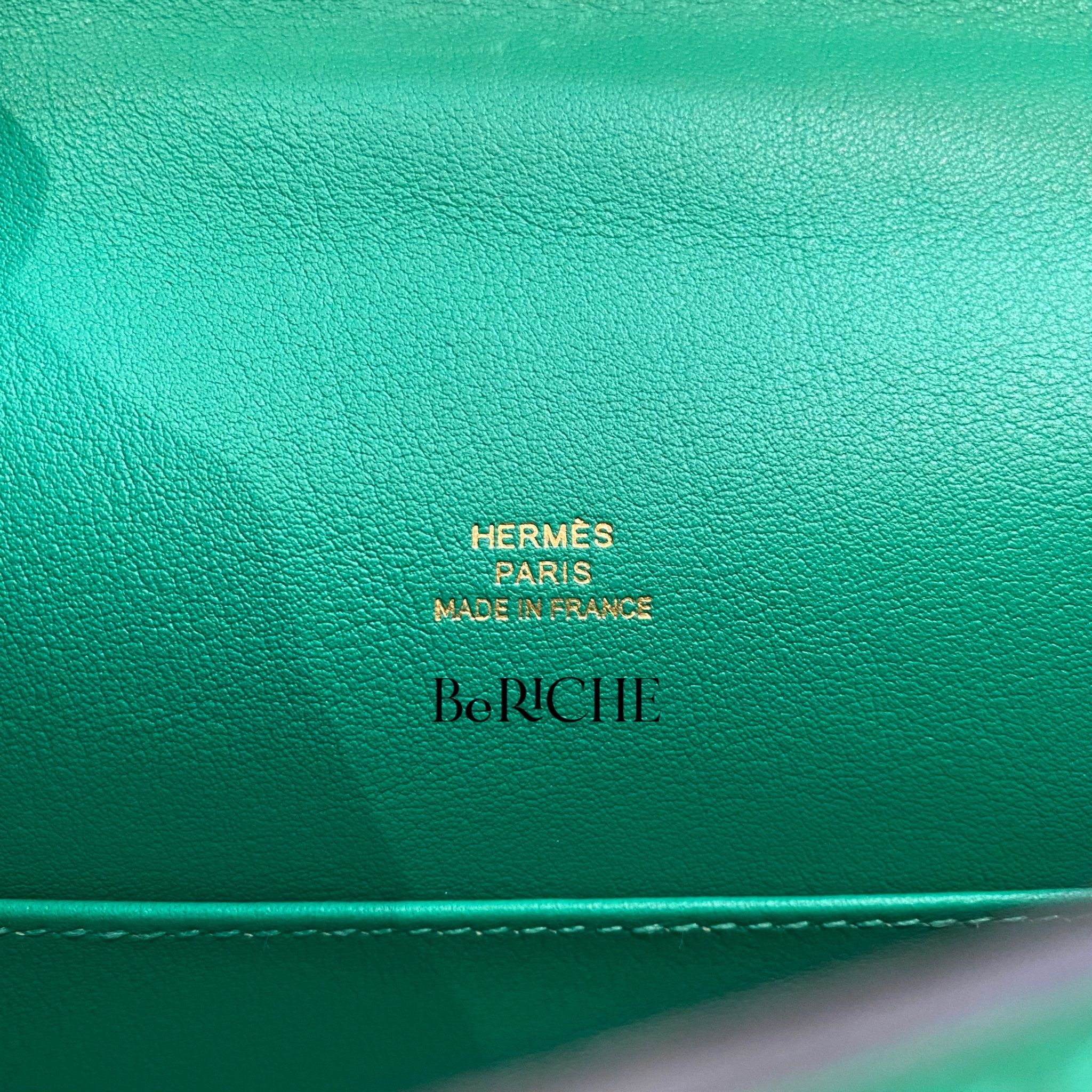 Kelly Pochette KP22 Swift Leather Menthe GHW