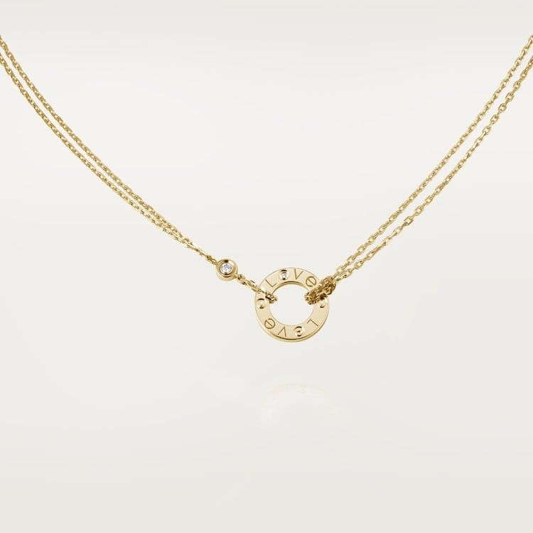 Cartier love Necklace, 2 diamond