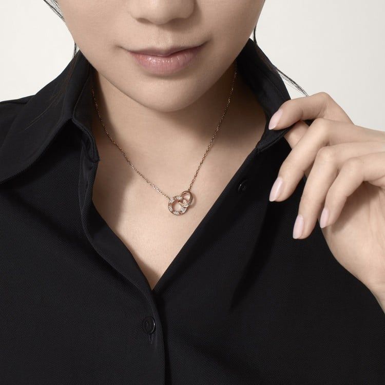 Cartier love Necklace Diamond Paved