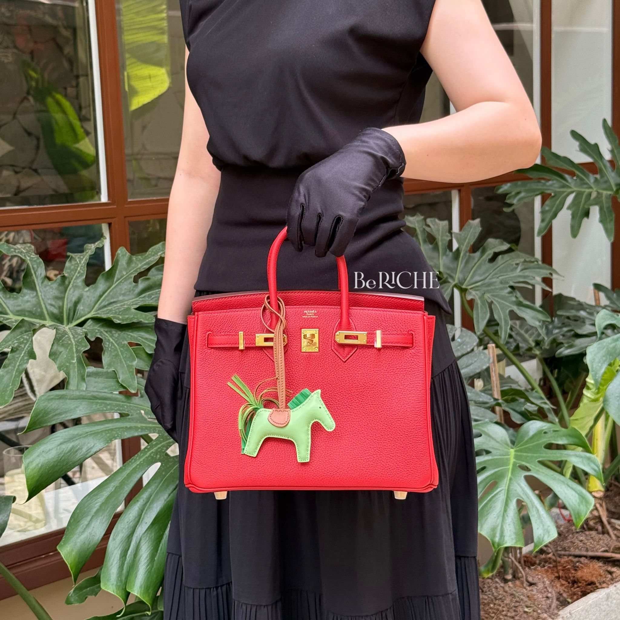 Birkin B25 Togo Rouge de coeur GHW