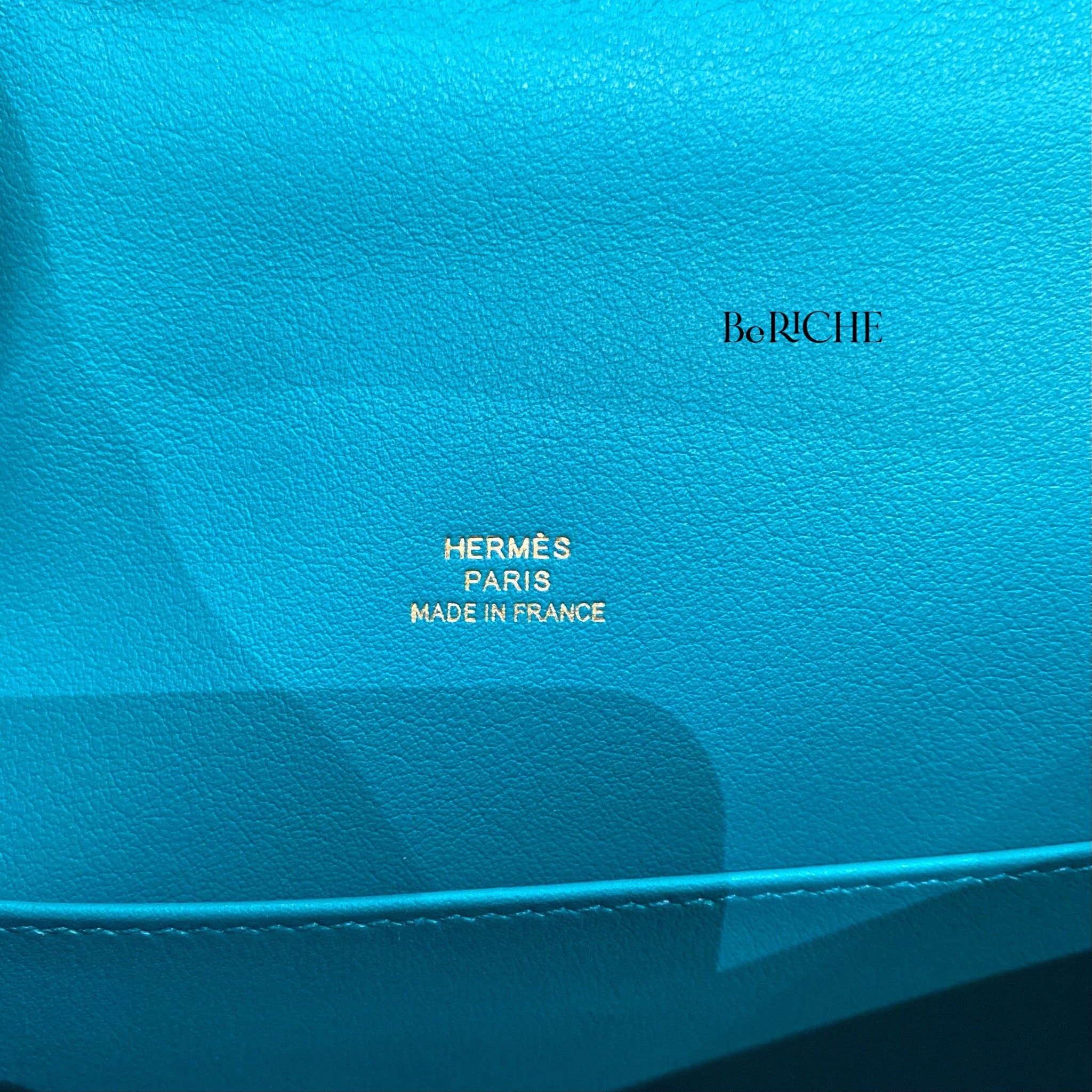 Kelly Pochette KP22 Swift Leather Bleu Paon GHW