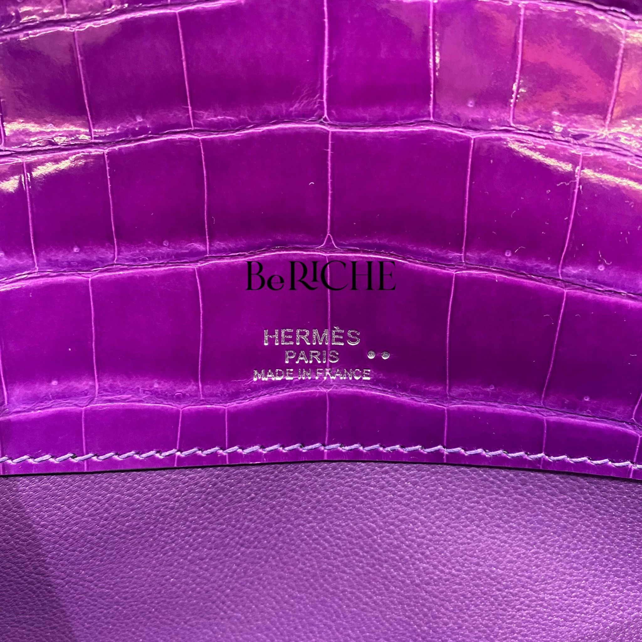 Kelly Cut Crocodile Ultraviolet PHW