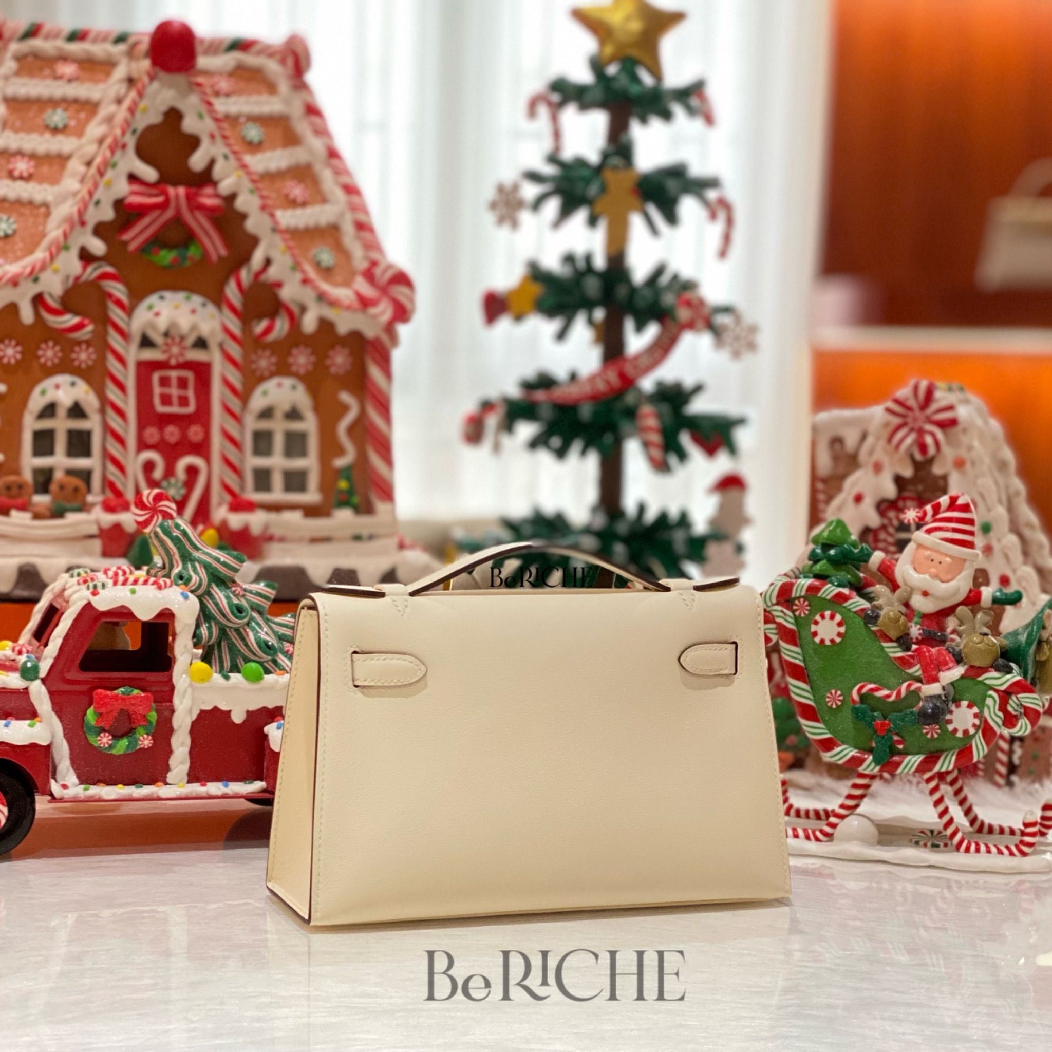 Kelly Pochette KP22 Swift Leather Nata PHW