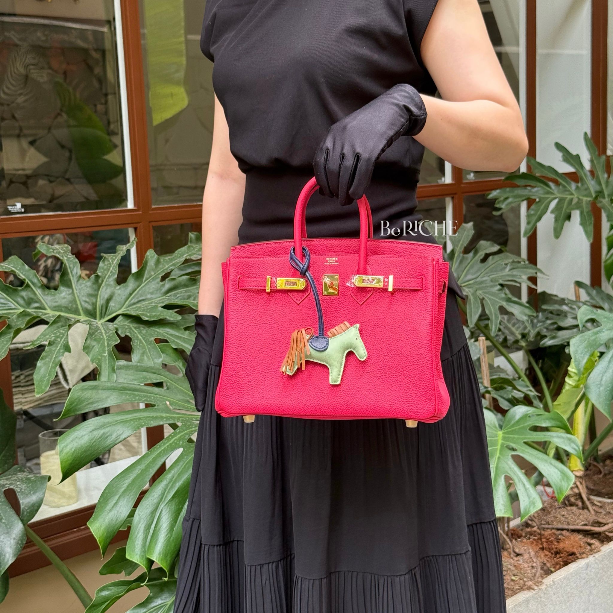 Birkin B25 Togo Rose Extreme GHW