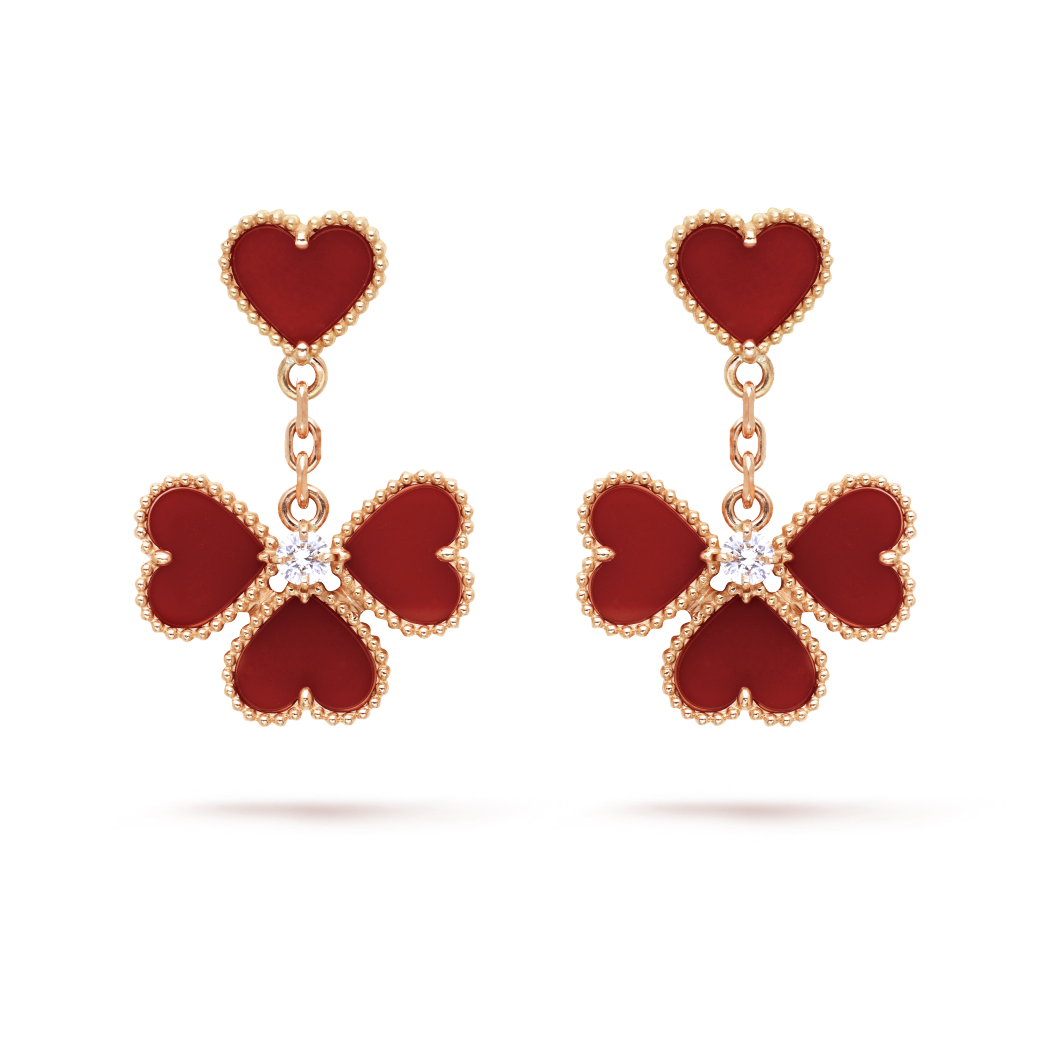 VCA Sweet Alhambra effeuillage earrings