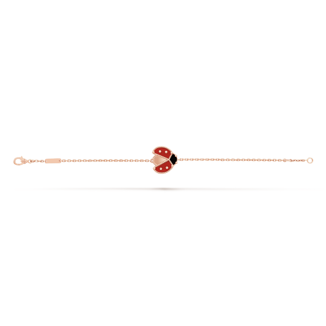 VCA Lucky Spring bracelet, open wings ladybug