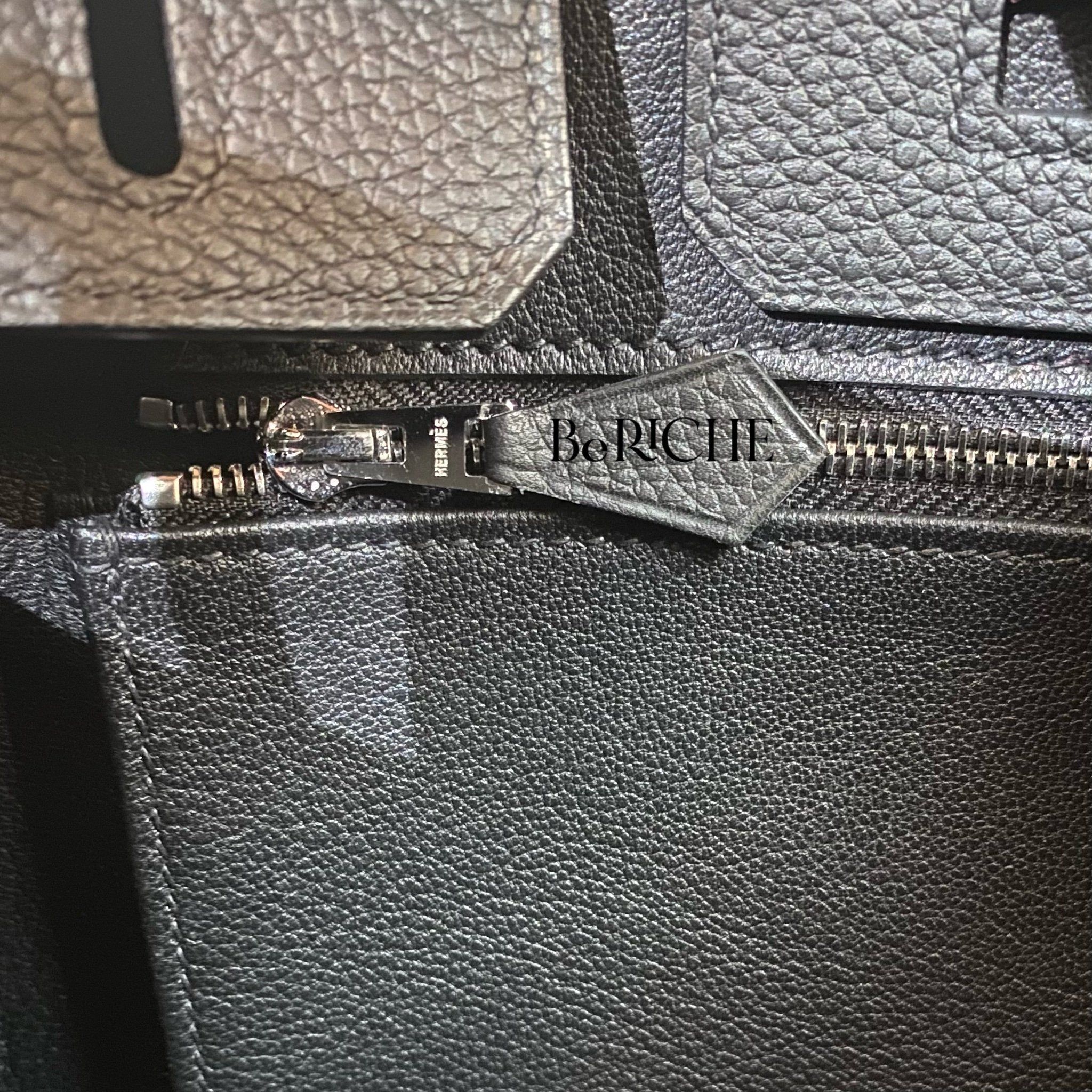 Birkin B25 Togo Noir Black PHW