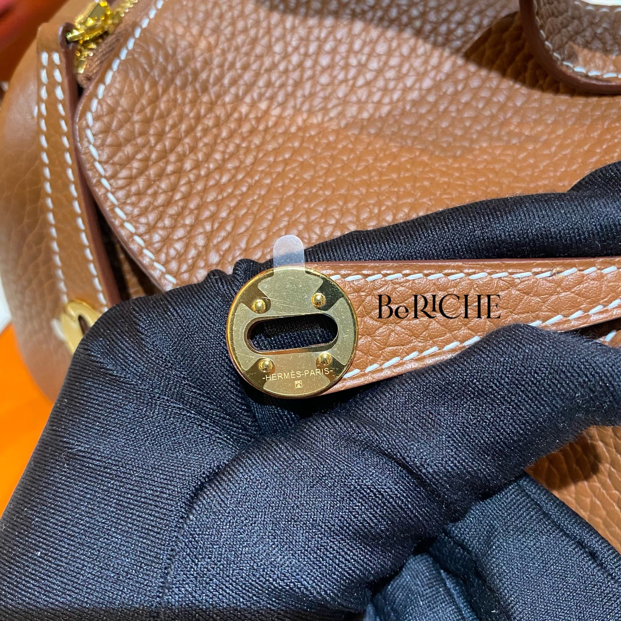 Mini Lindy 20 Clemence Leather Gold