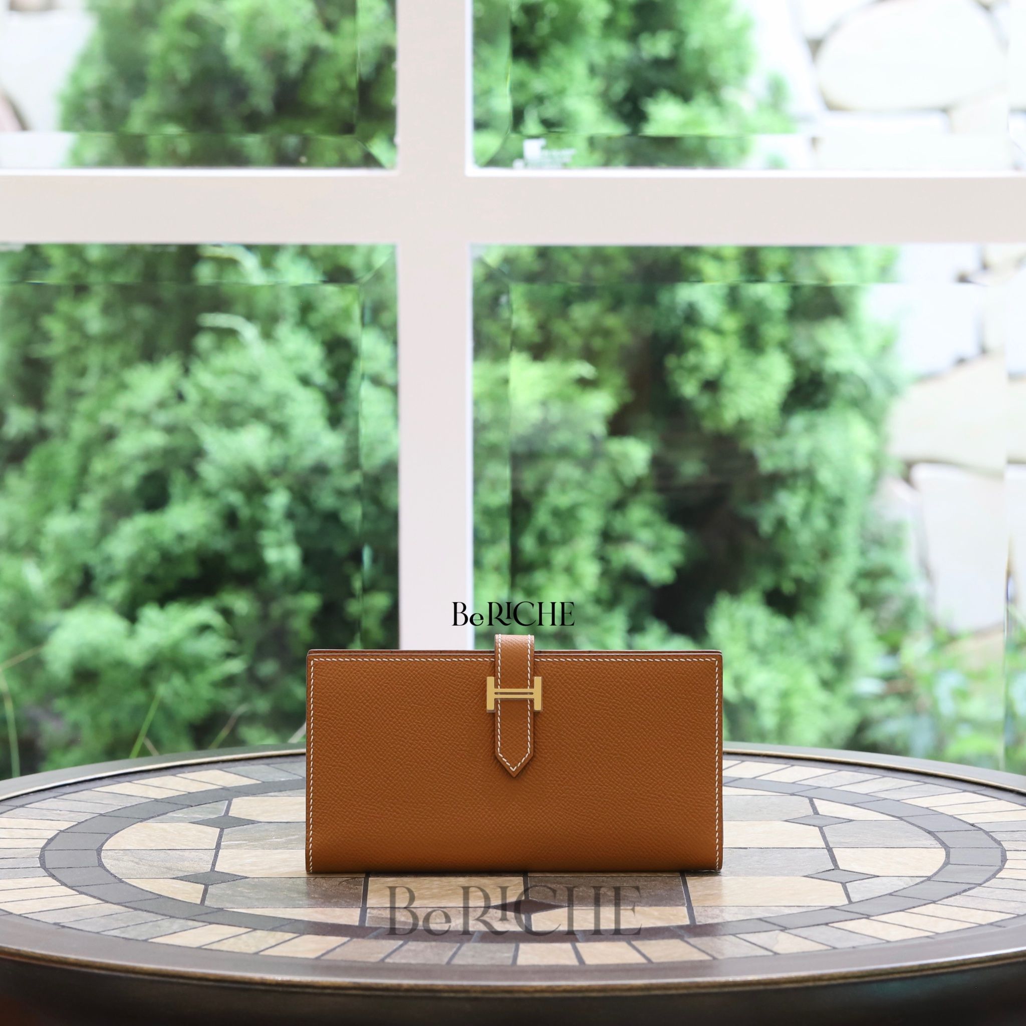 Hermes Bearn Long Wallet Gold GHW