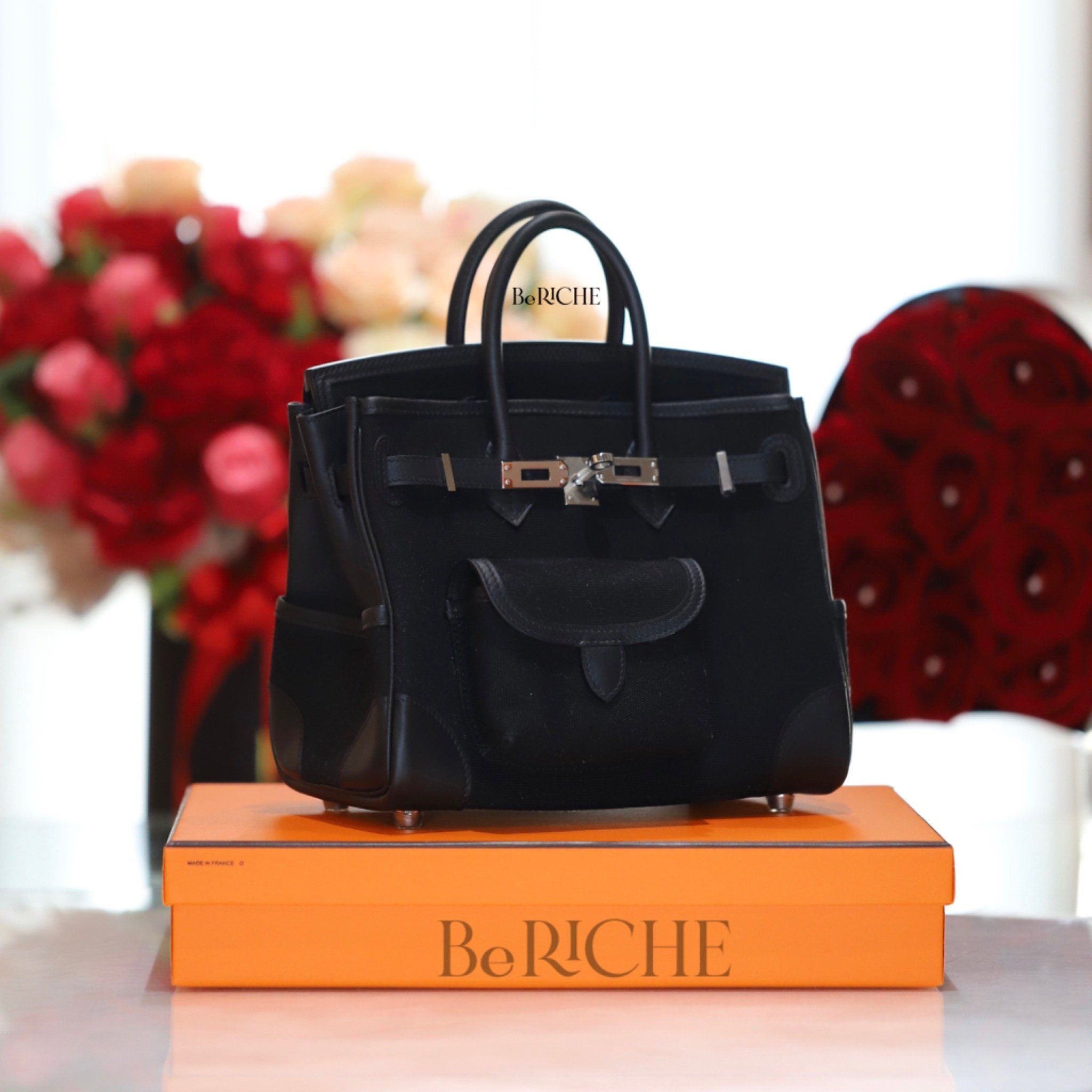 Birkin B25 Cargo Black PHW