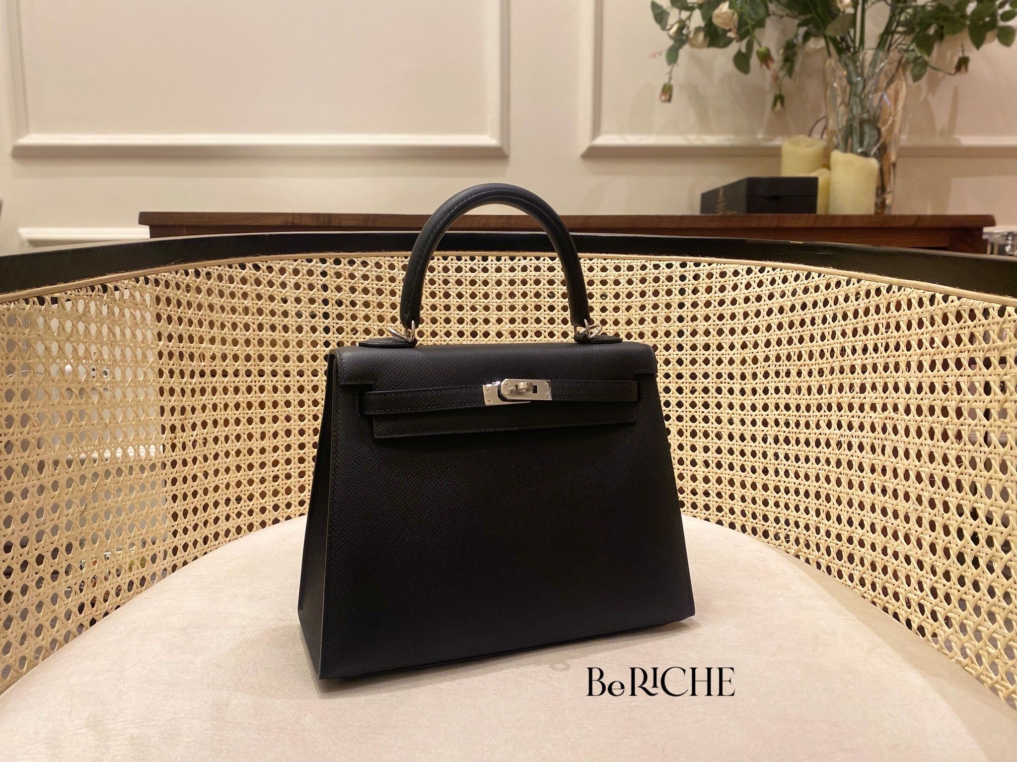 Kelly K25 Epsom Noir Black PHW