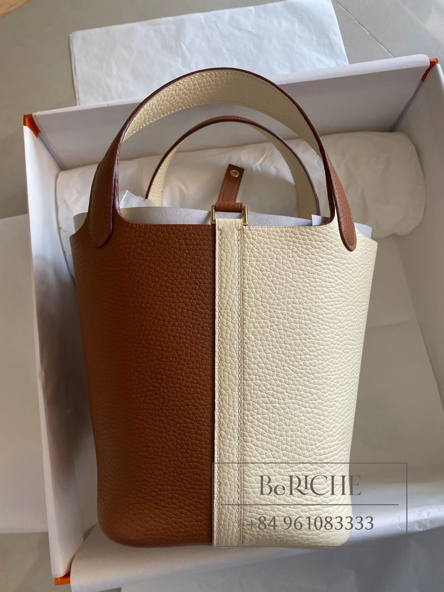 Picotin P18 Cleamance Leather Gold/ Nata GHW