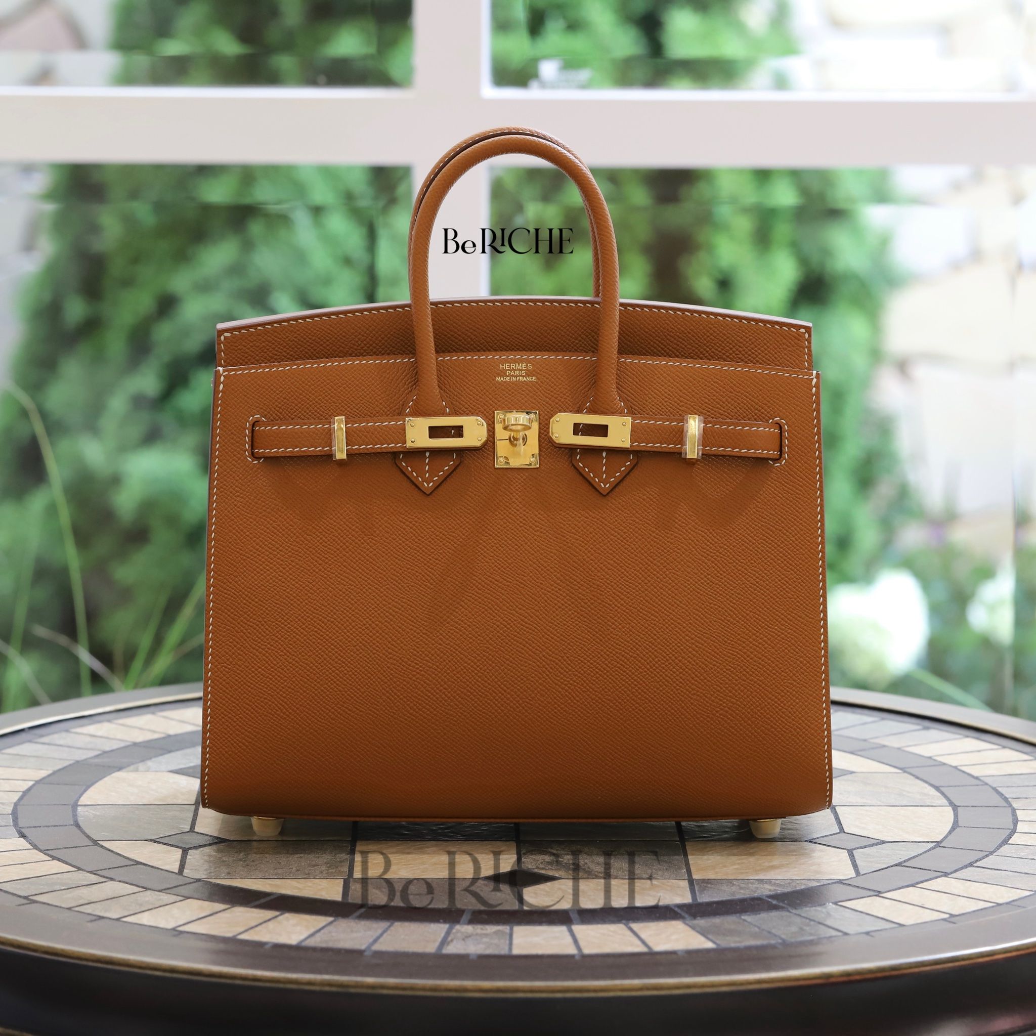 Birkin B25 Sellier Epsom Gold GHW