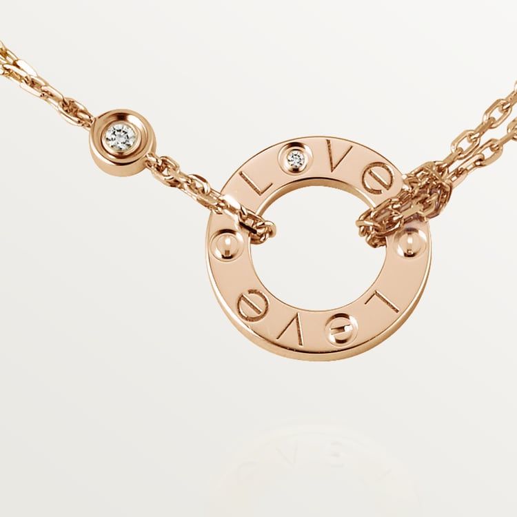 Cartier love Necklace, 2 diamond